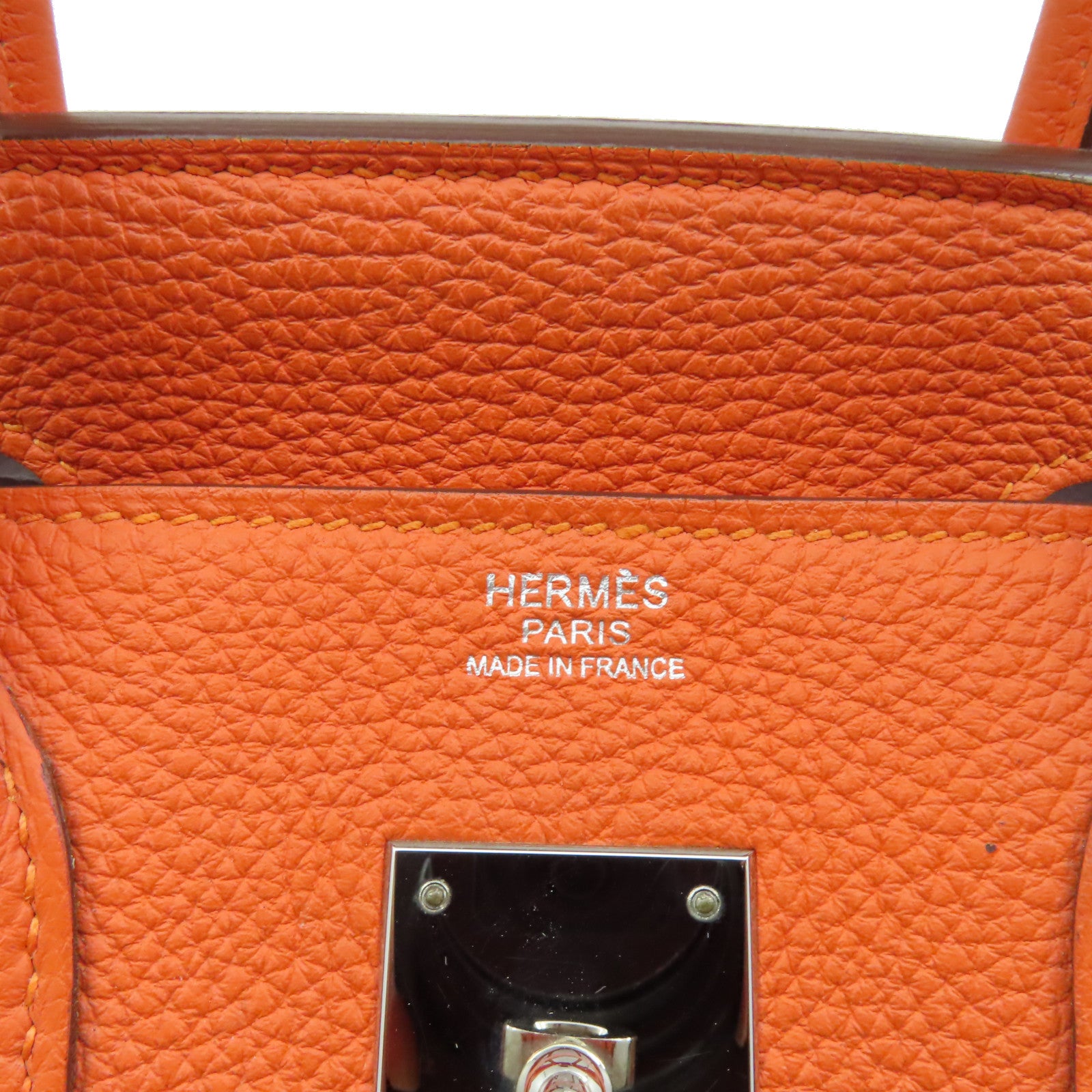 HERMES 【激減優惠】Togo Birkin 30 Hand Bag銀扣手挽袋Feu/火焰橘色
