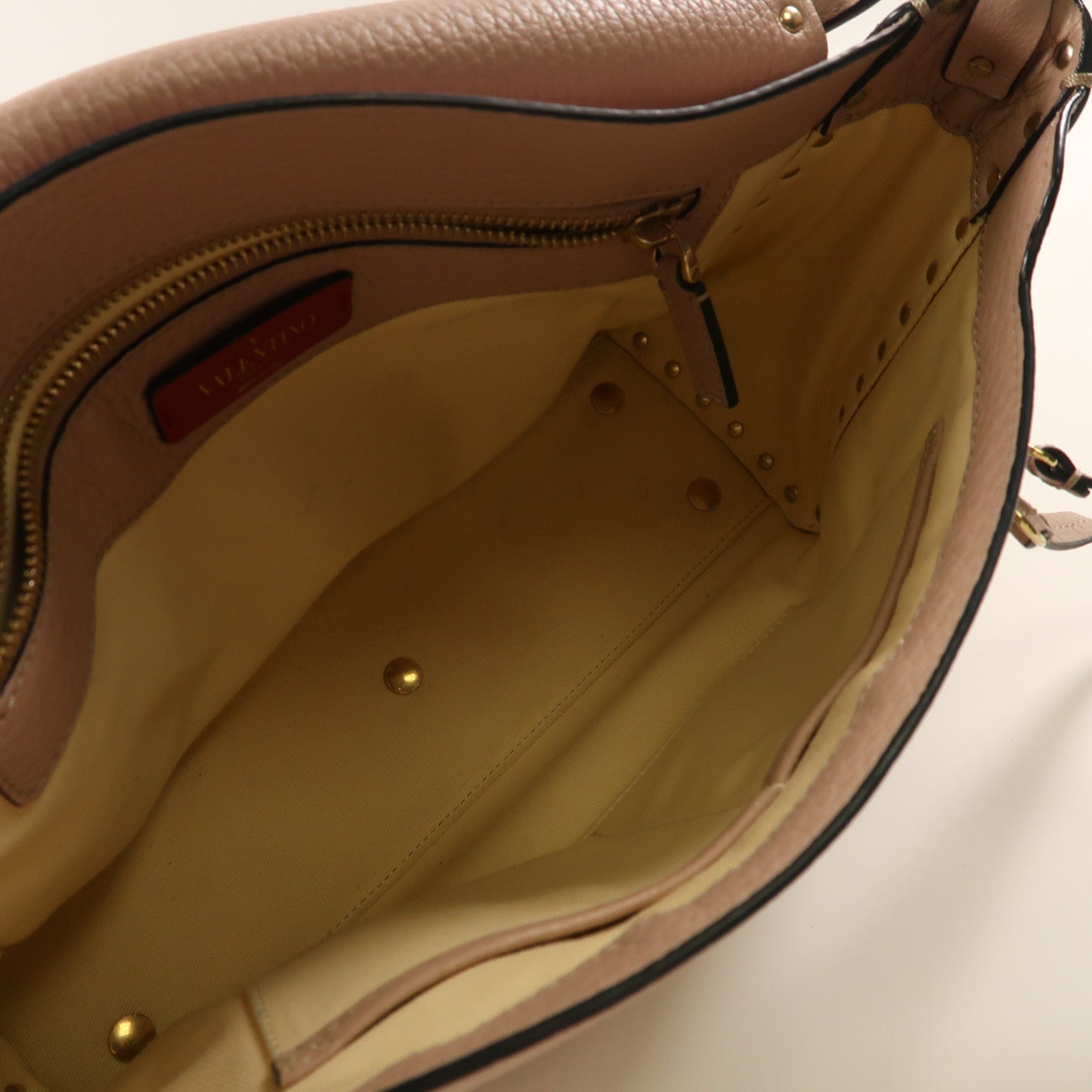Valentino 牛皮皮革Shoulder Bag/Handbag金扣手挽袋/淺粉紅色肩背袋