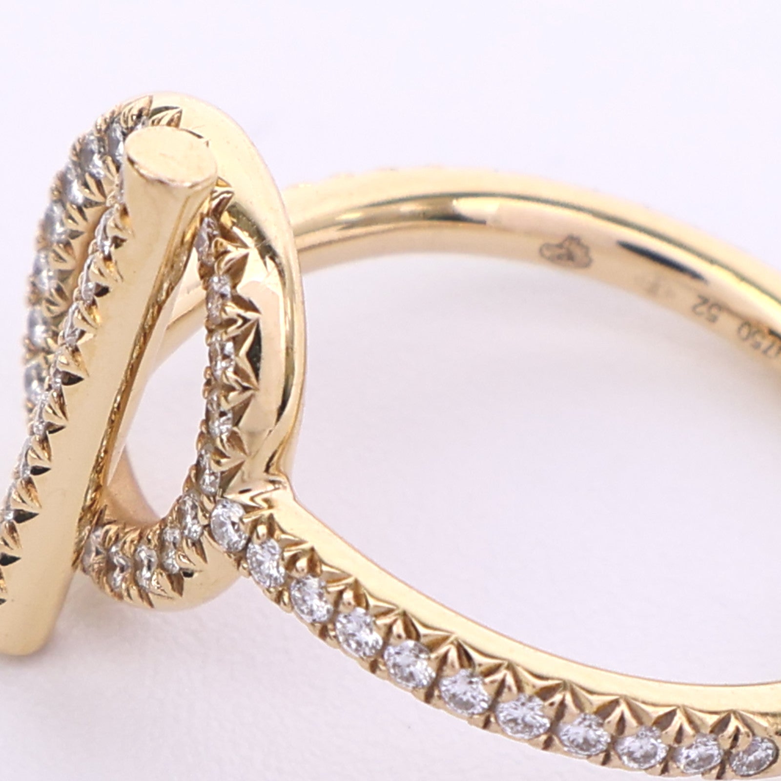 HERMES 18K玫瑰金Echappee Diamond Ring鑽石戒指