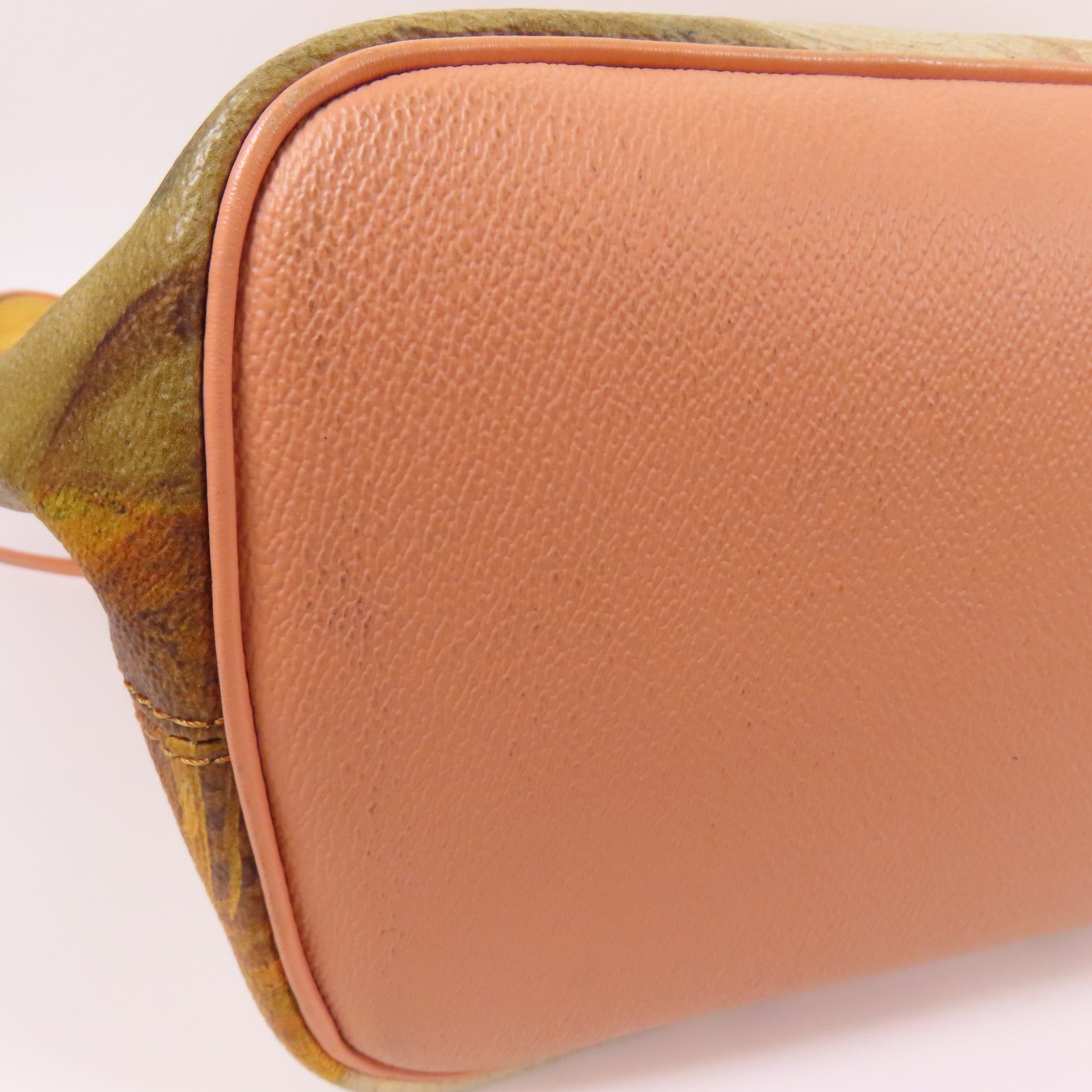 LOUIS VUITTON 塗層帆布/牛皮皮革Masters Collection Fragonard Neverfull MM手挽袋棕色/粉紅色