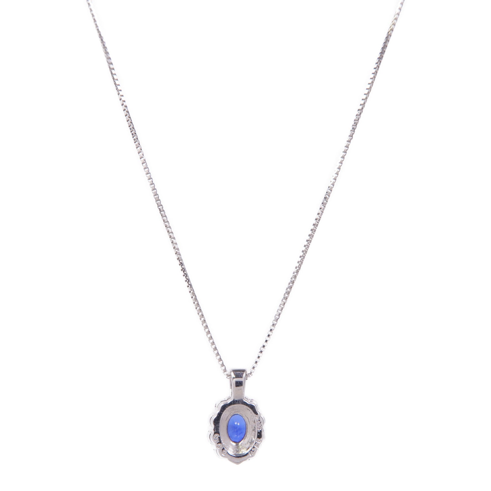 JEWELRY PT850鉑金Sapphire/Diamond Necklace藍寶石/鑽石項鍊