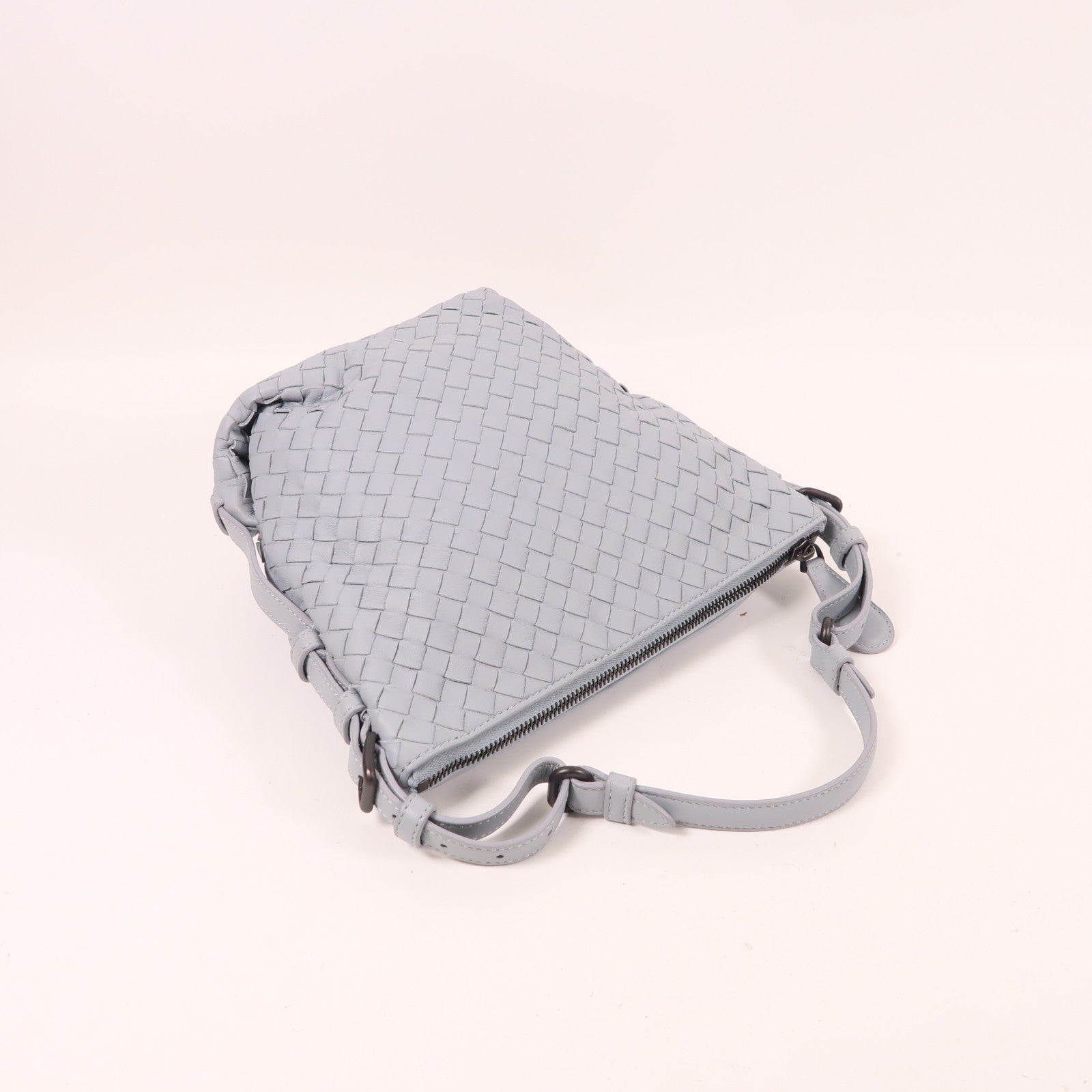 BOTTEGA VENETA 牛皮皮革Hand Bag手挽袋淺藍色