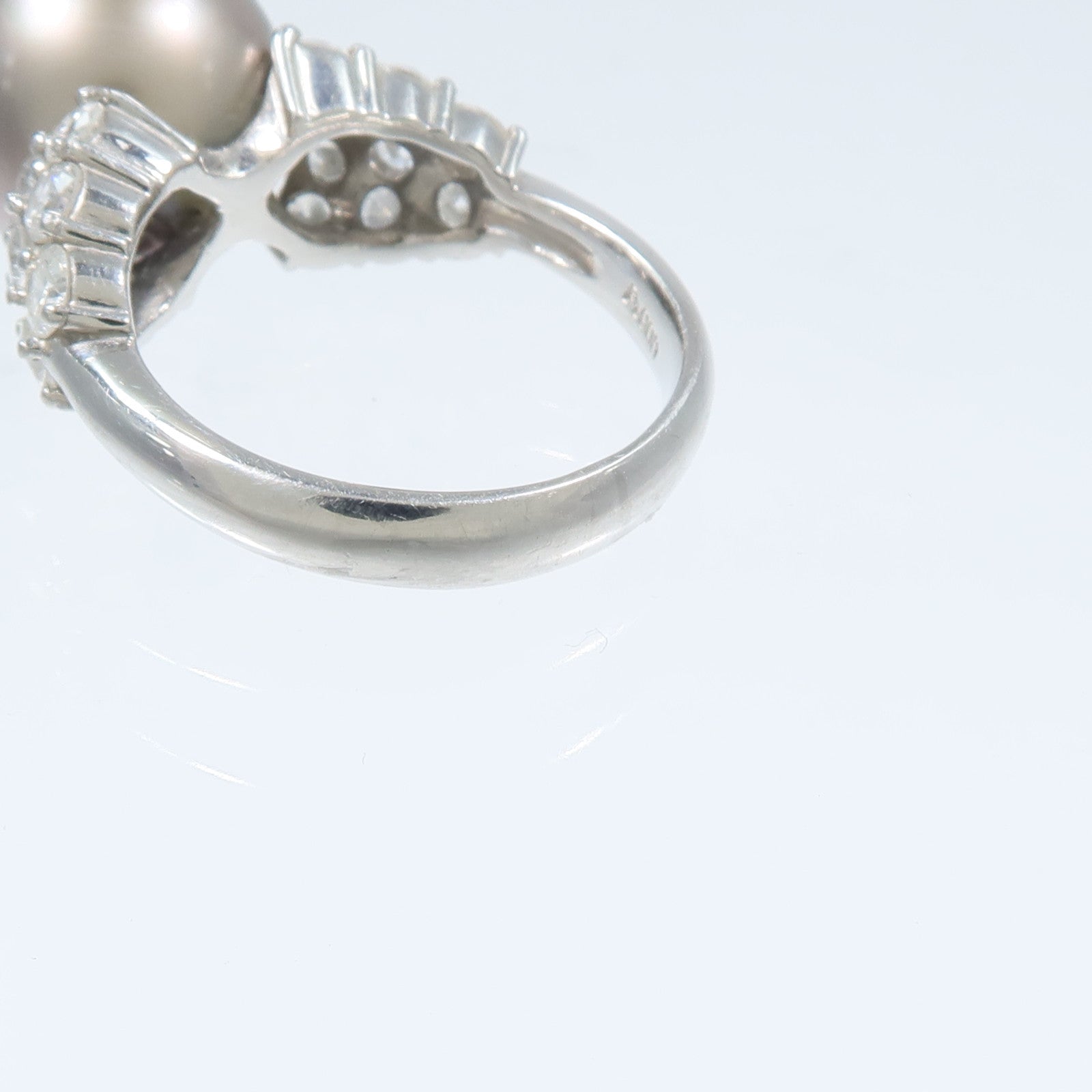 JEWELRY PT900鉑金Pearl Diamond Ring珍珠/鑽石戒指