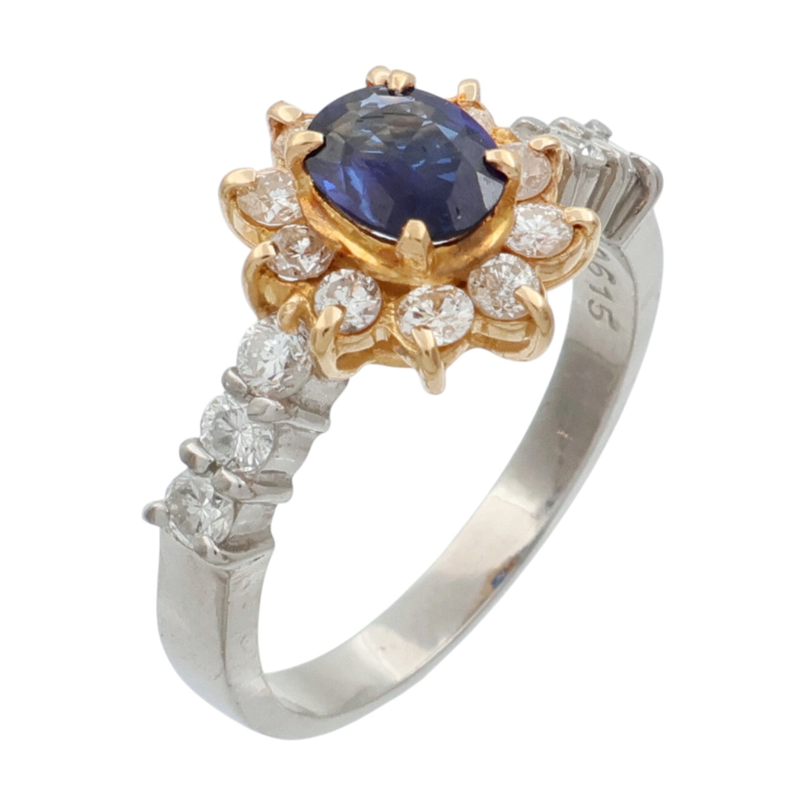 JEWELRY PT900鉑金/18K黃金/藍寶石Sapphire鑽石戒指