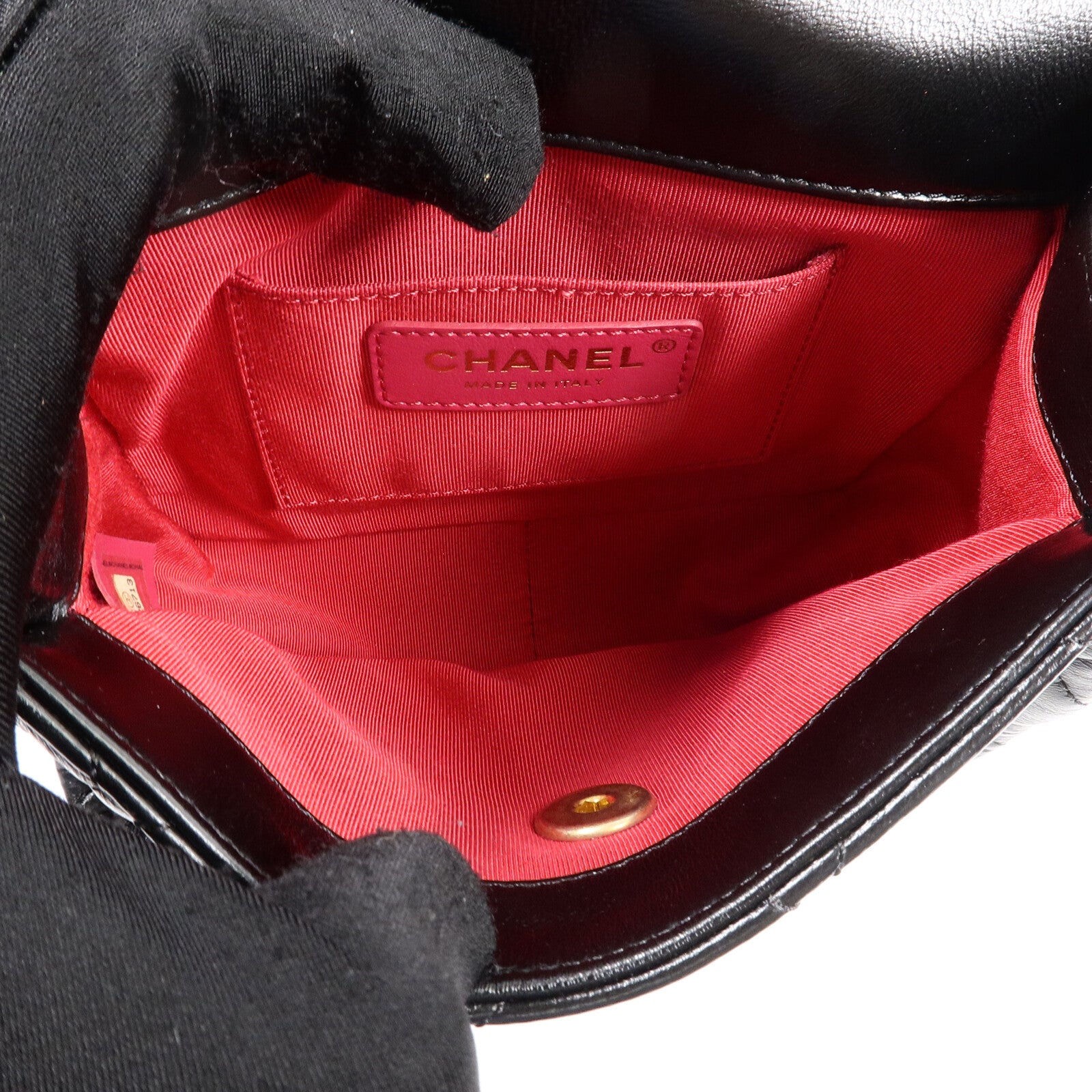 CHANEL 羊皮皮革Coco Mark Square Flap鏈帶手挽肩背兩用袋