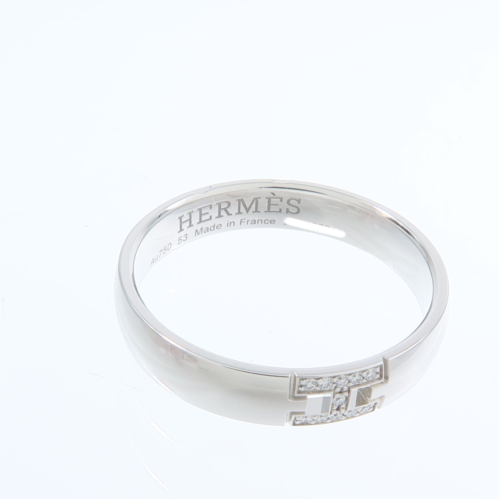 HERMES 18K白金Ever Herakles Wedding Ring鑽石戒指