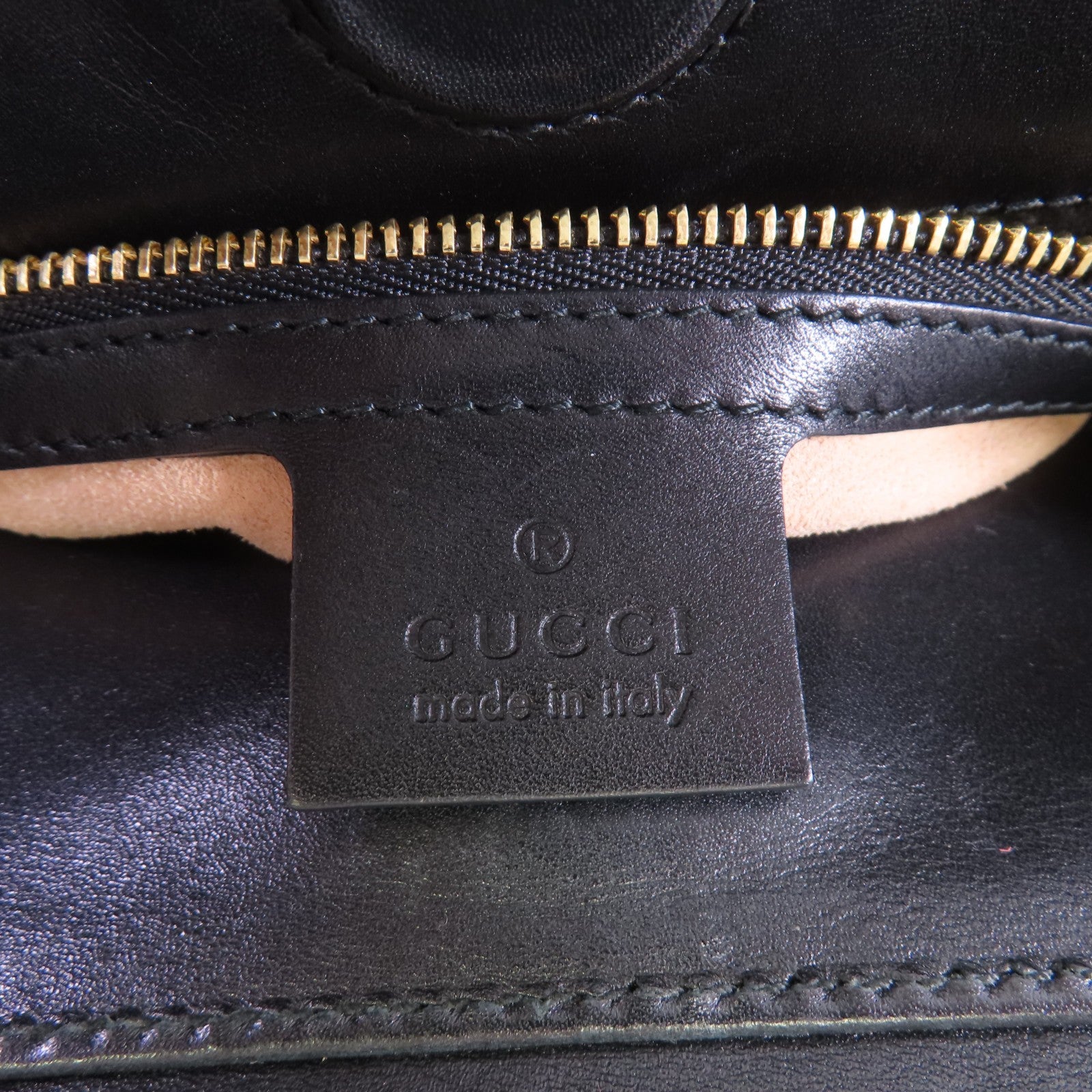 GUCCI 牛皮皮革Nymphaea Bamboo金扣手挽肩背兩用袋