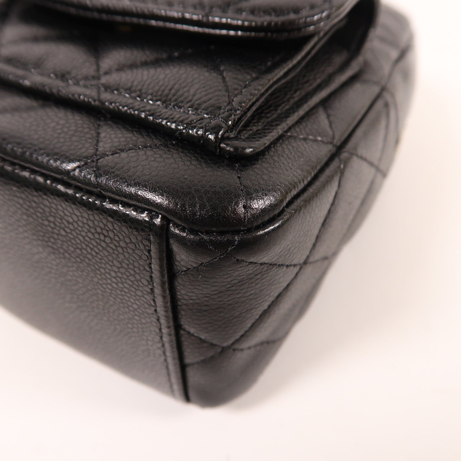 CHANEL 牛皮皮革24C Backpack金扣背包黑色