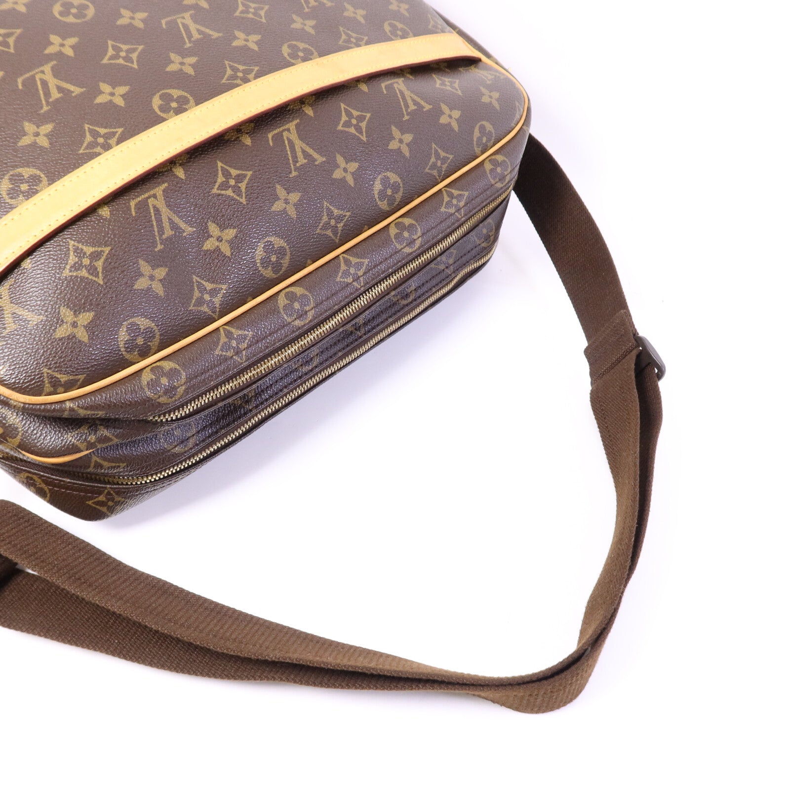 LOUIS VUITTON Monogram Reporter GM金扣肩背袋