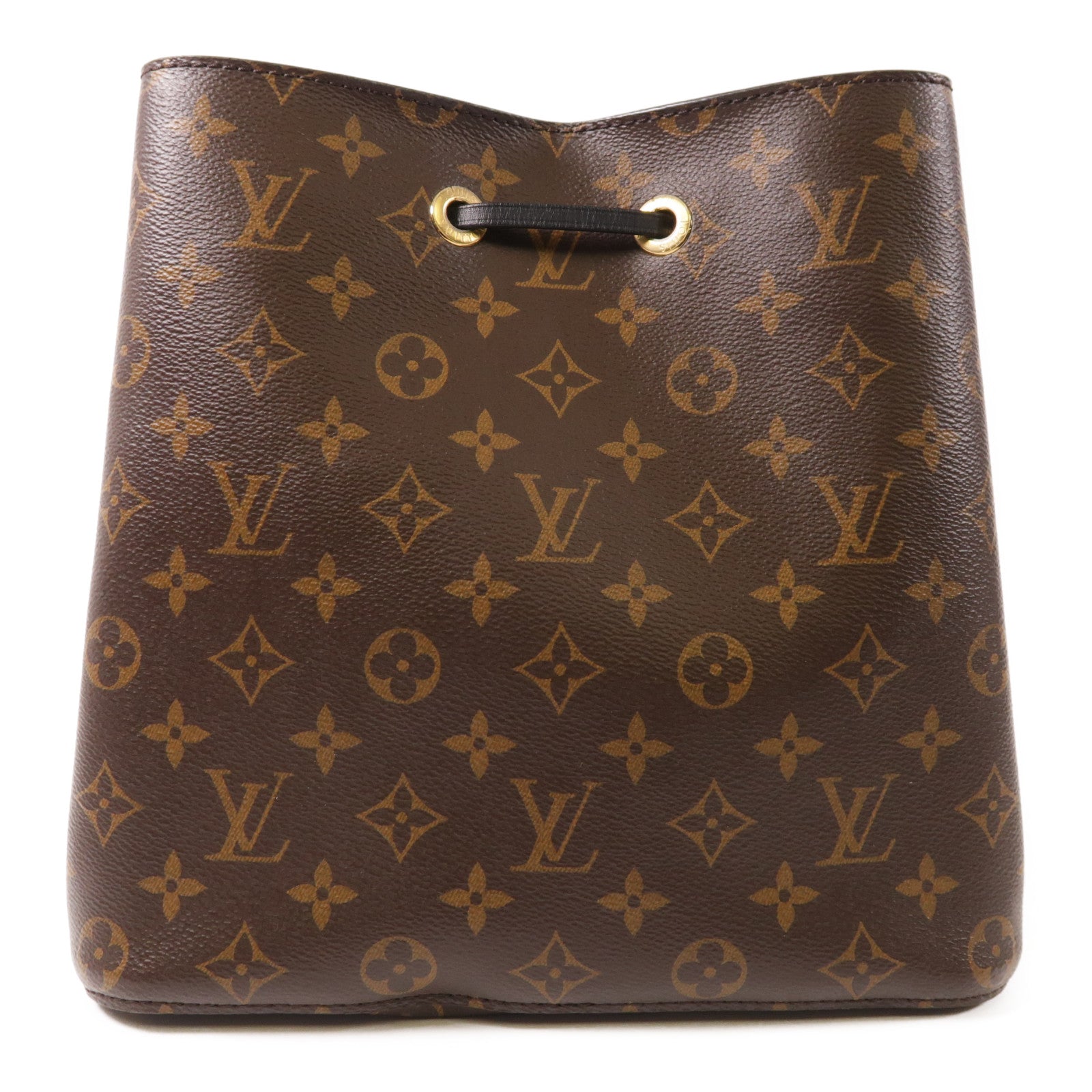 LOUIS VUITTON Monogram Neo Noe MM金扣肩背袋棕色