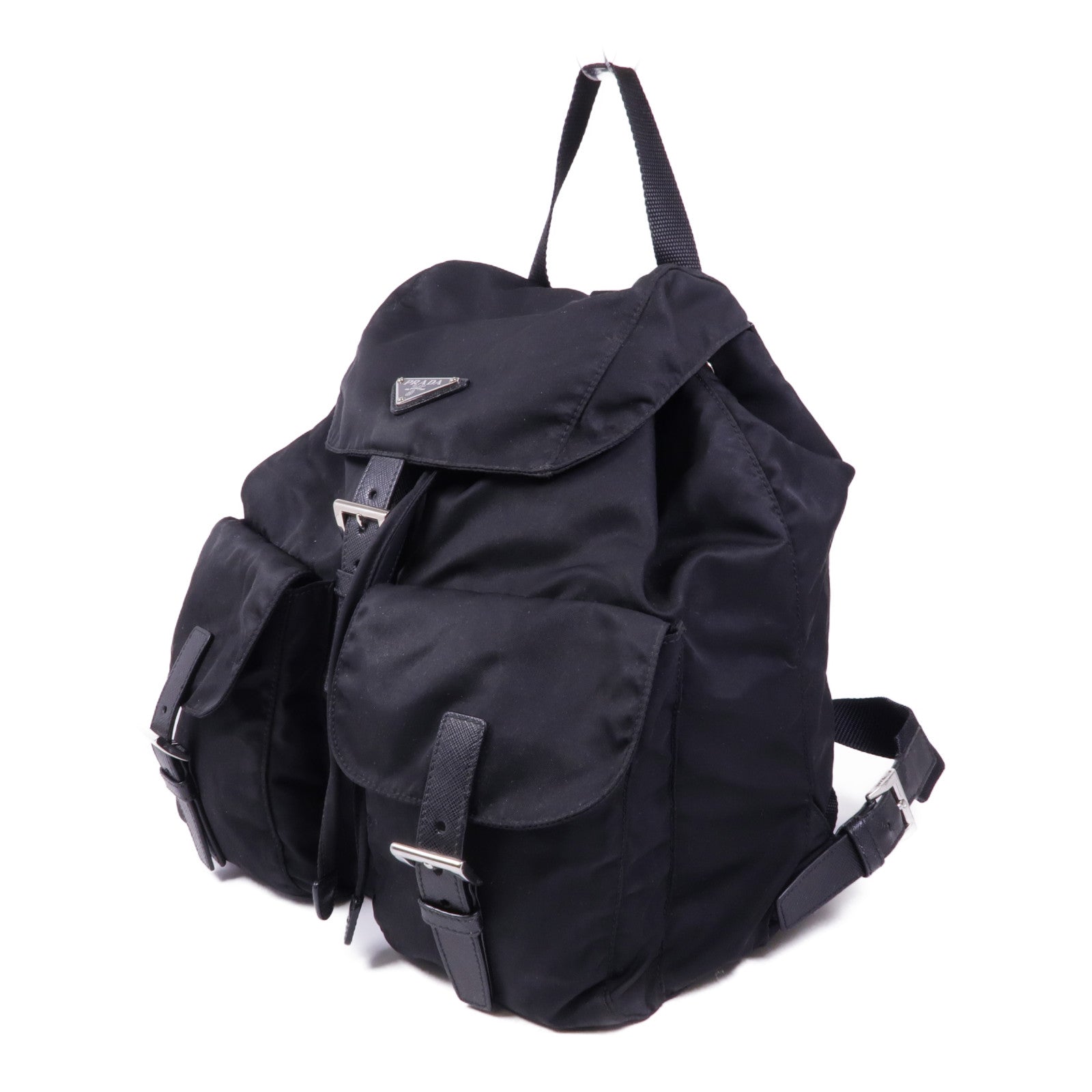 PRADA 尼龍Backpack銀扣背包