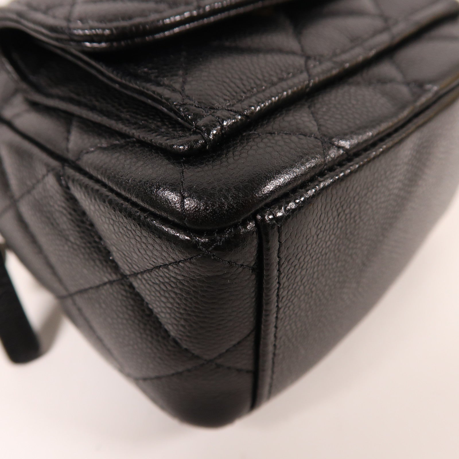 CHANEL 牛皮皮革24C Backpack金扣背包黑色