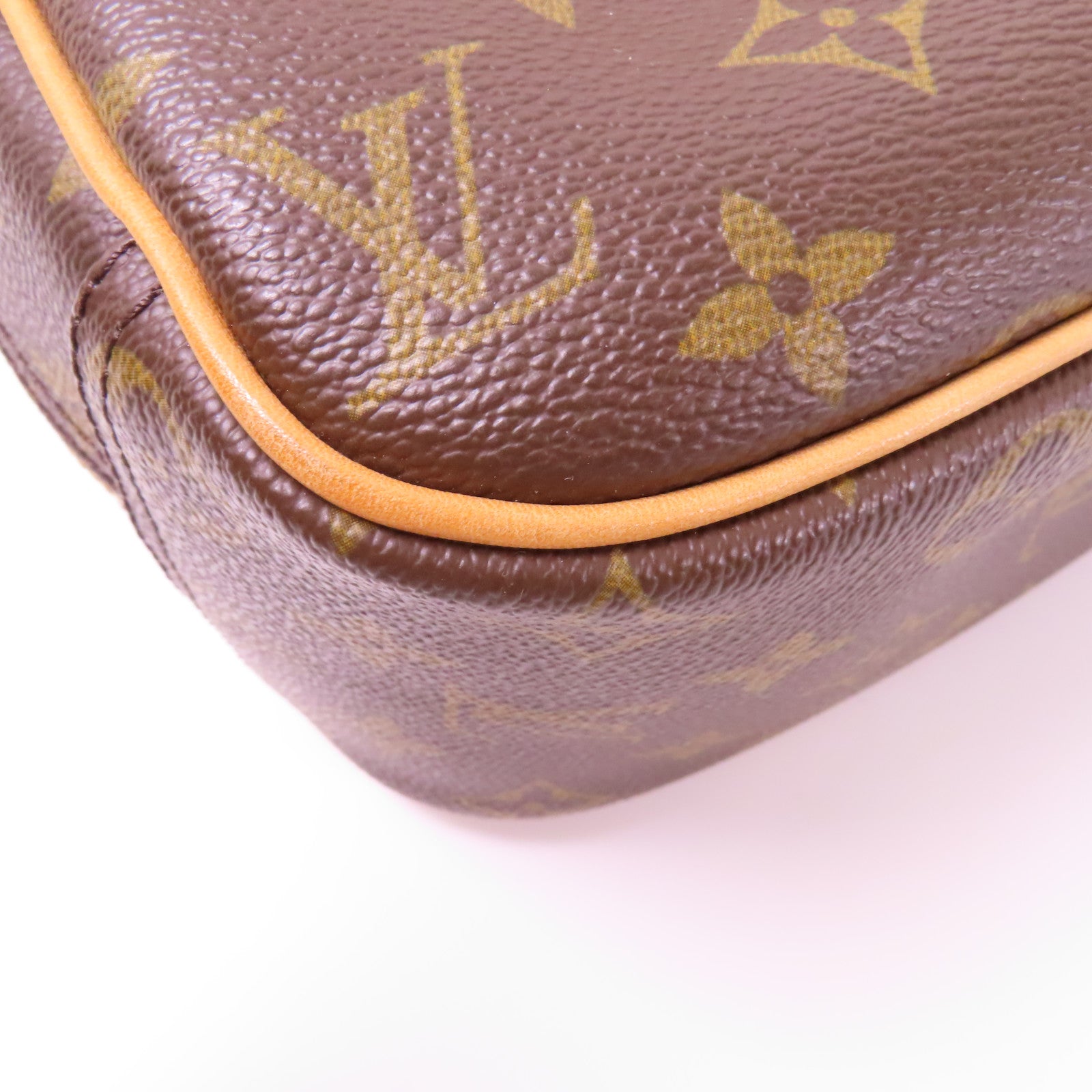 LOUIS VUITTON Monogram Trouville金扣手挽袋啡色