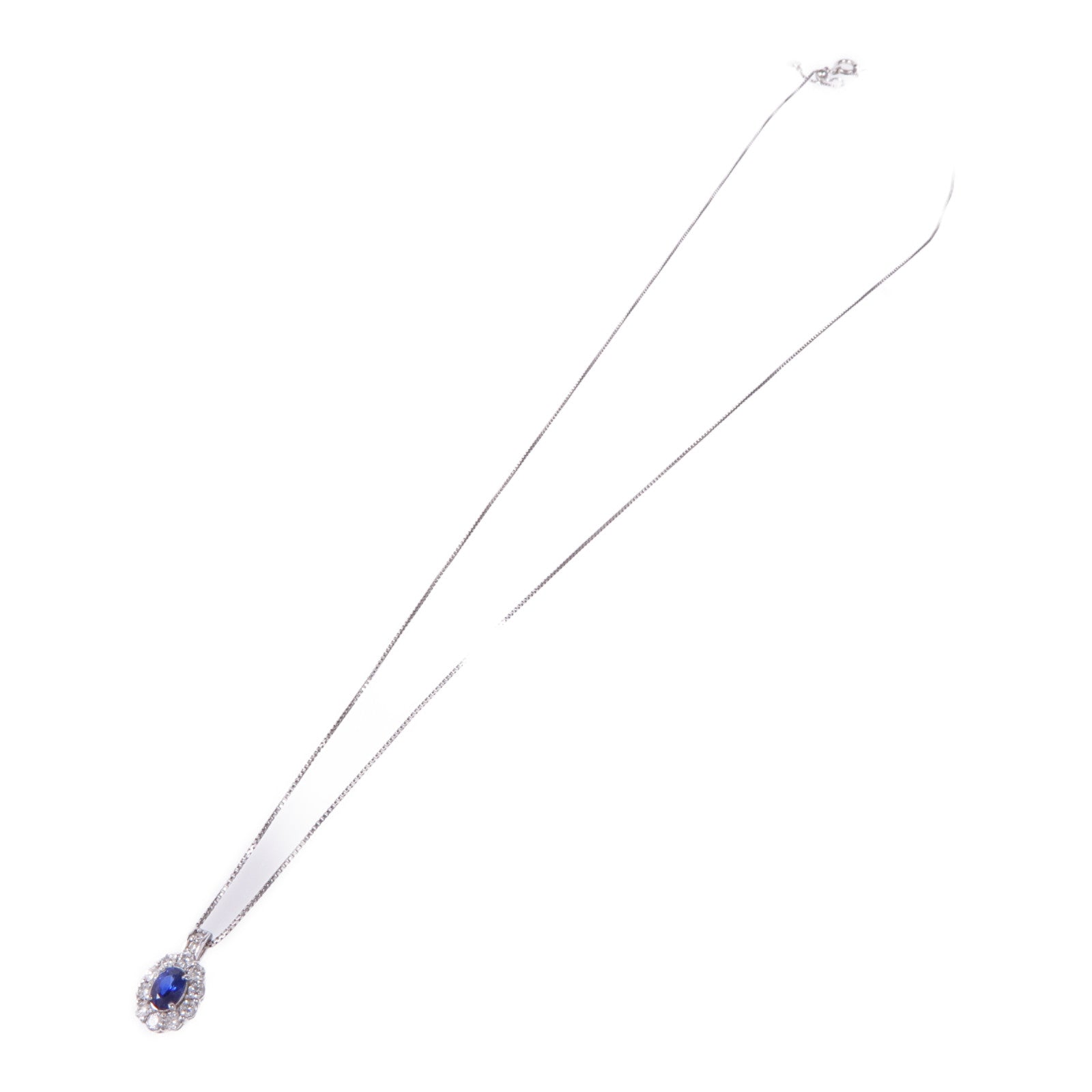 JEWELRY PT850鉑金Sapphire/Diamond Necklace藍寶石/鑽石項鍊