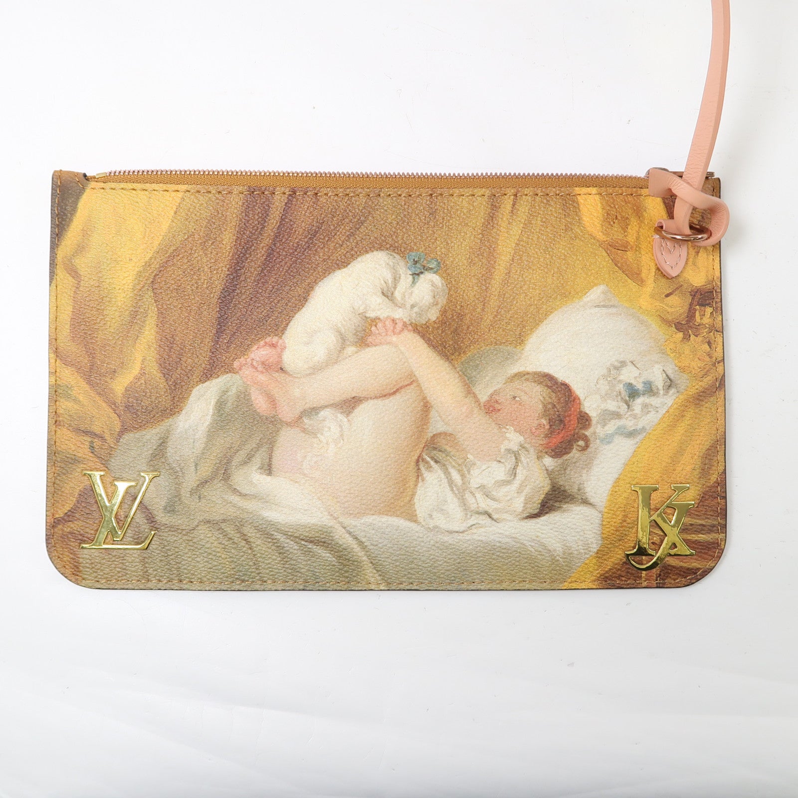 LOUIS VUITTON Masters Collection Fragonard Neverfull Masters手挽袋棕色/粉紅色