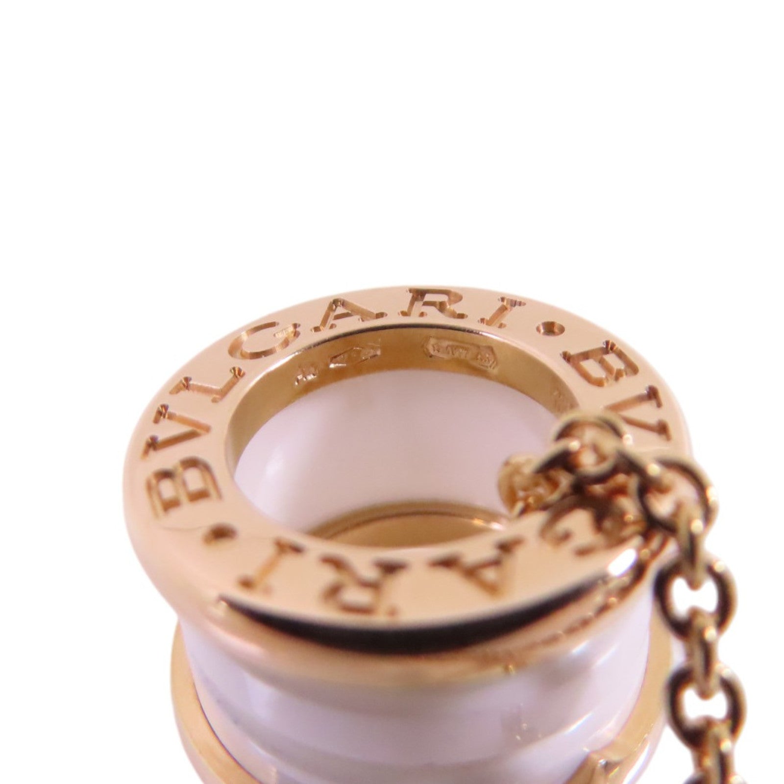 BVLGARI【激減優惠】 18K玫瑰金/陶瓷B-zero1 Necklace金扣項鏈