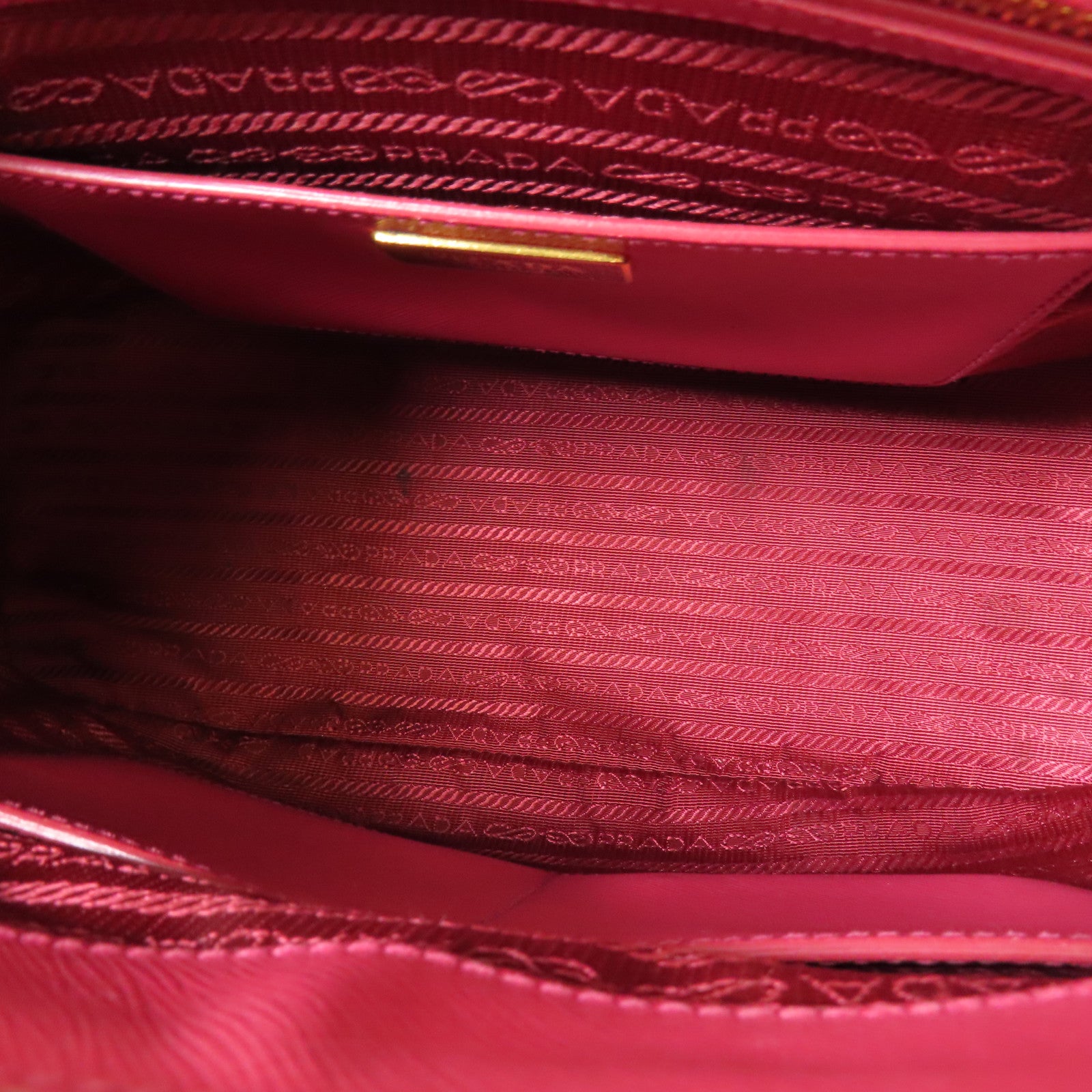 PRADA Saffiano皮革2 Way Bag金扣手挽肩背兩用袋