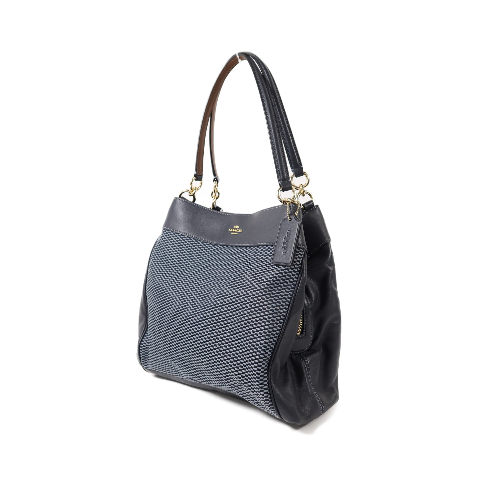 COACH 【激減優惠】帆布/皮革Legacy Lexy Tote Shoulder Bag金扣肩背袋