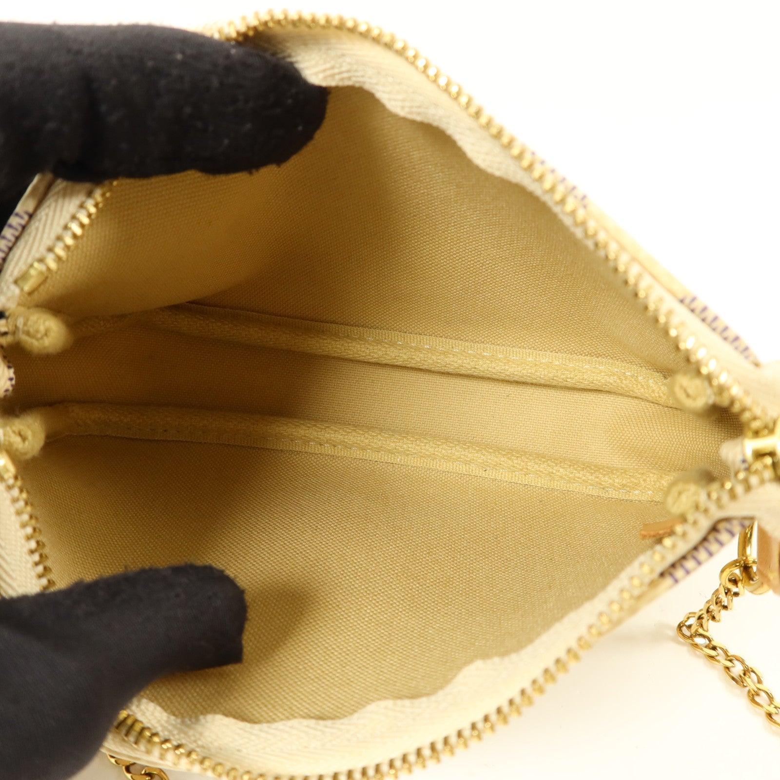 LOUIS VUITTON Damier Azur Mini Pochette Accessoires手挽袋