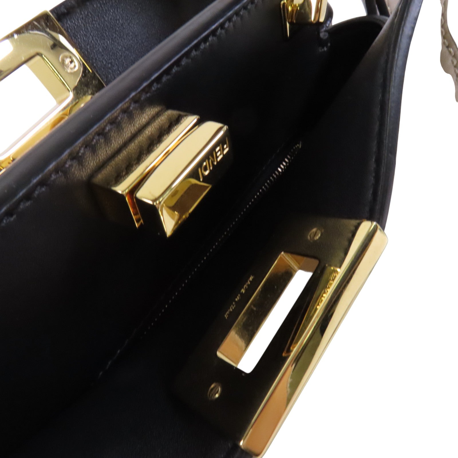 FENDI 牛皮皮革Peekaboo金扣手挽肩背兩用袋