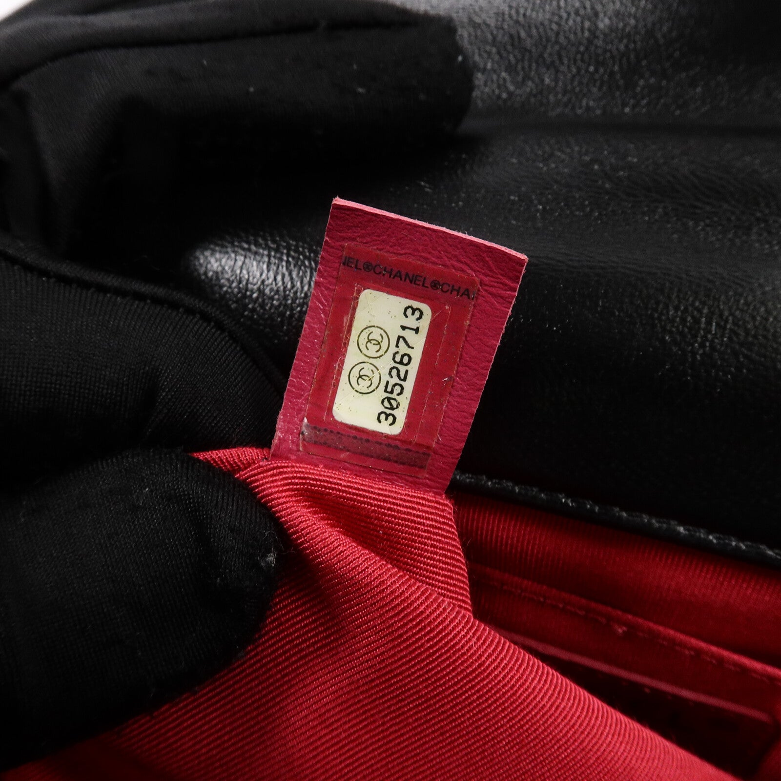 CHANEL 羊皮皮革Coco Mark Square Flap鏈帶手挽肩背兩用袋