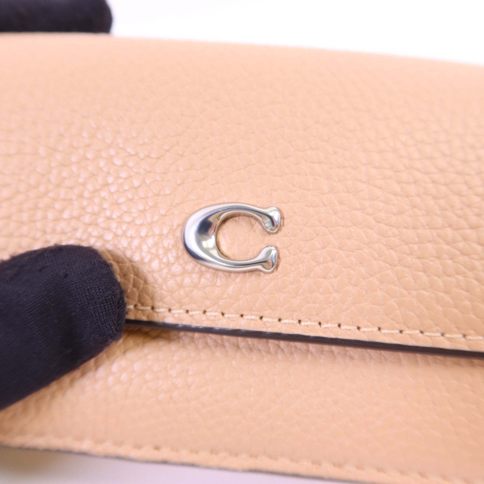 COACH 牛皮皮革Wallet銀扣錢包