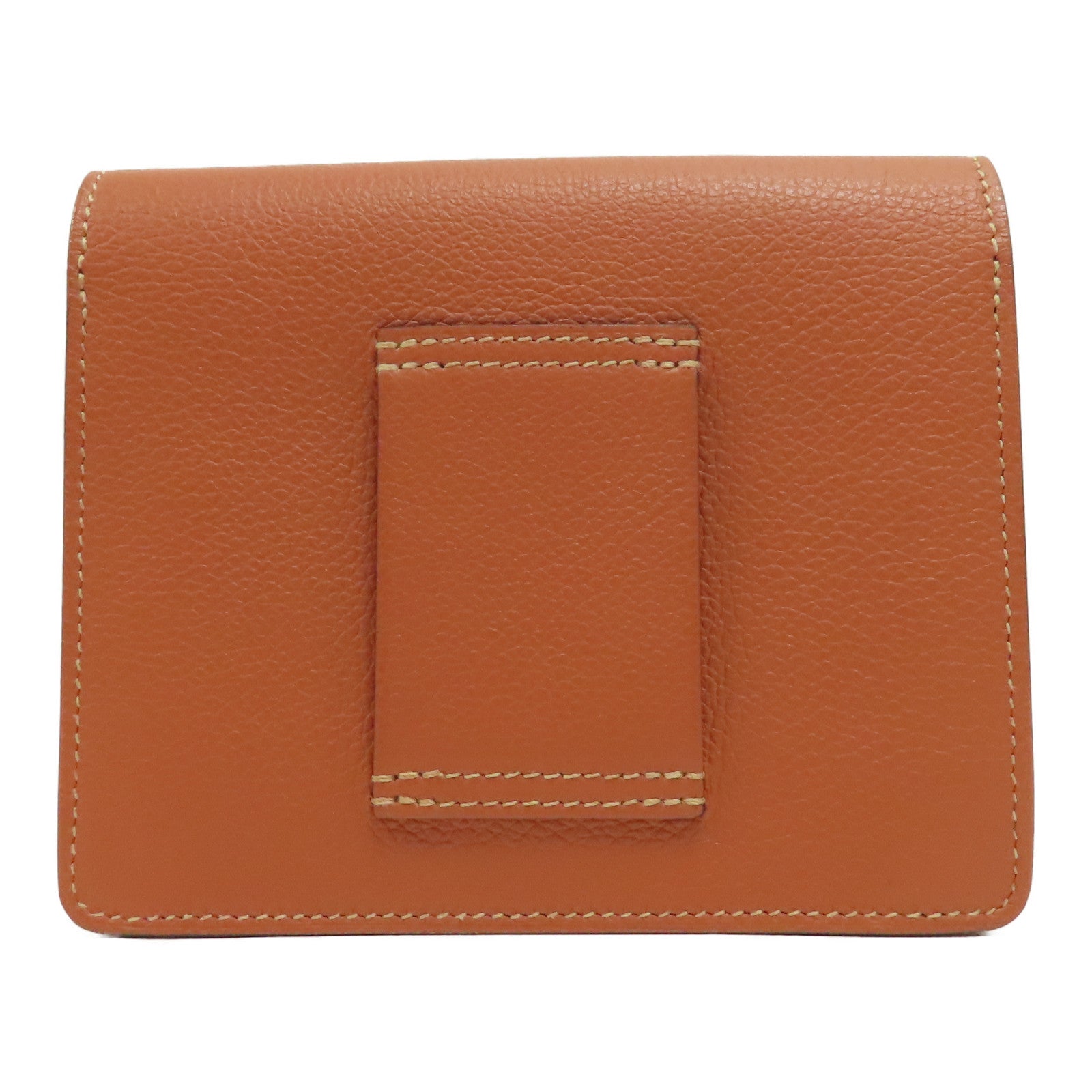 HERMES Evercolor皮革Roulis Slim金扣錢包啡色