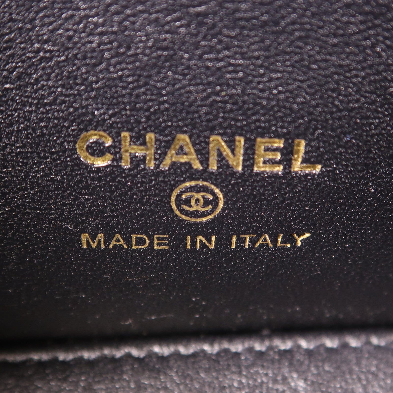 CHANEL 羊皮皮革Vanity Case金扣鏈帶肩背袋