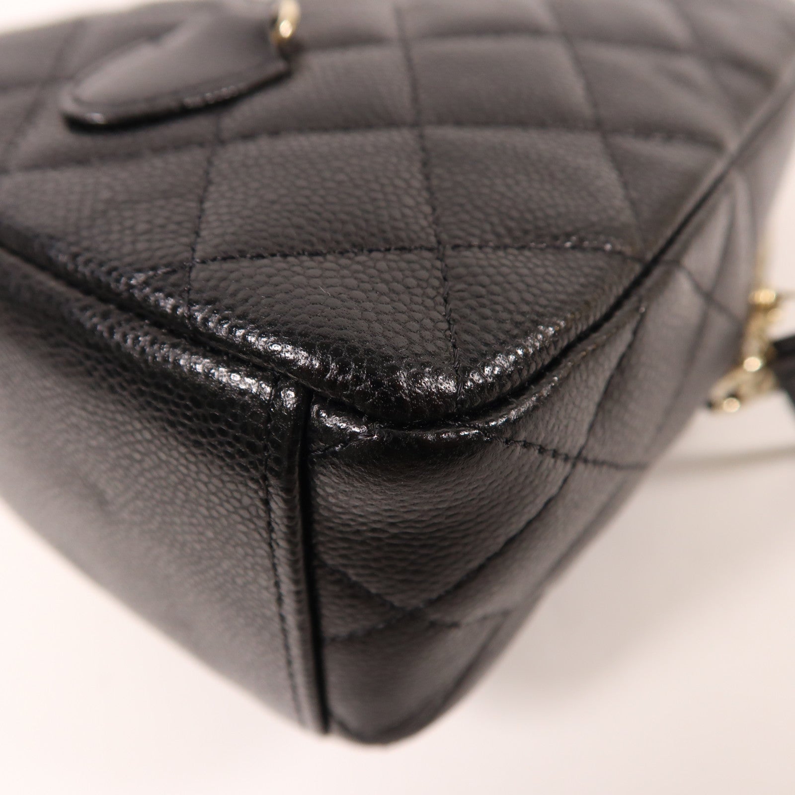 CHANEL 牛皮皮革24C Backpack金扣背包黑色
