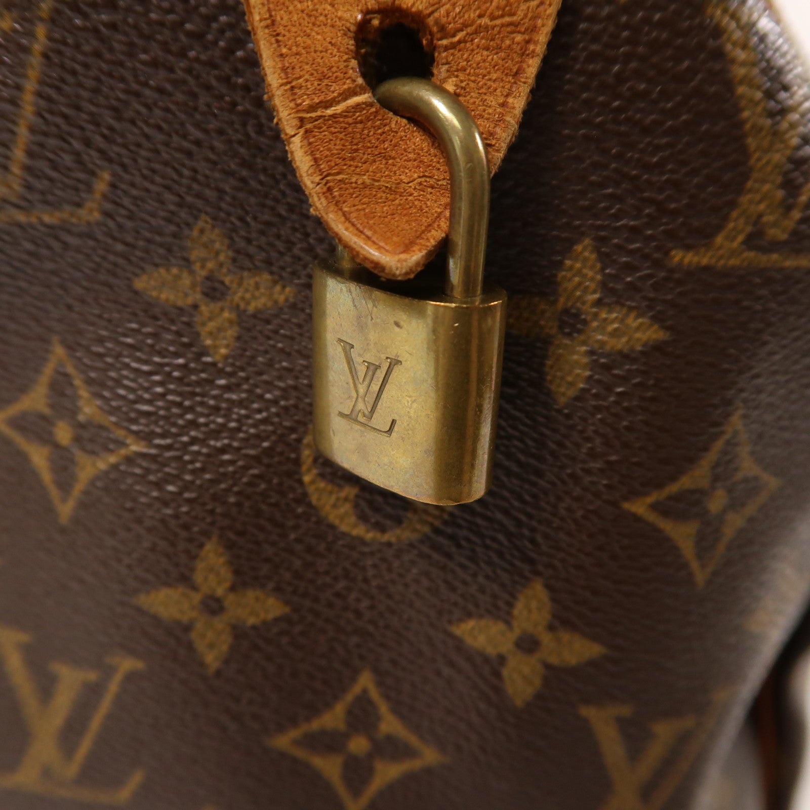 LOUIS VUITTON Monogram Speedy 30金扣手挽袋