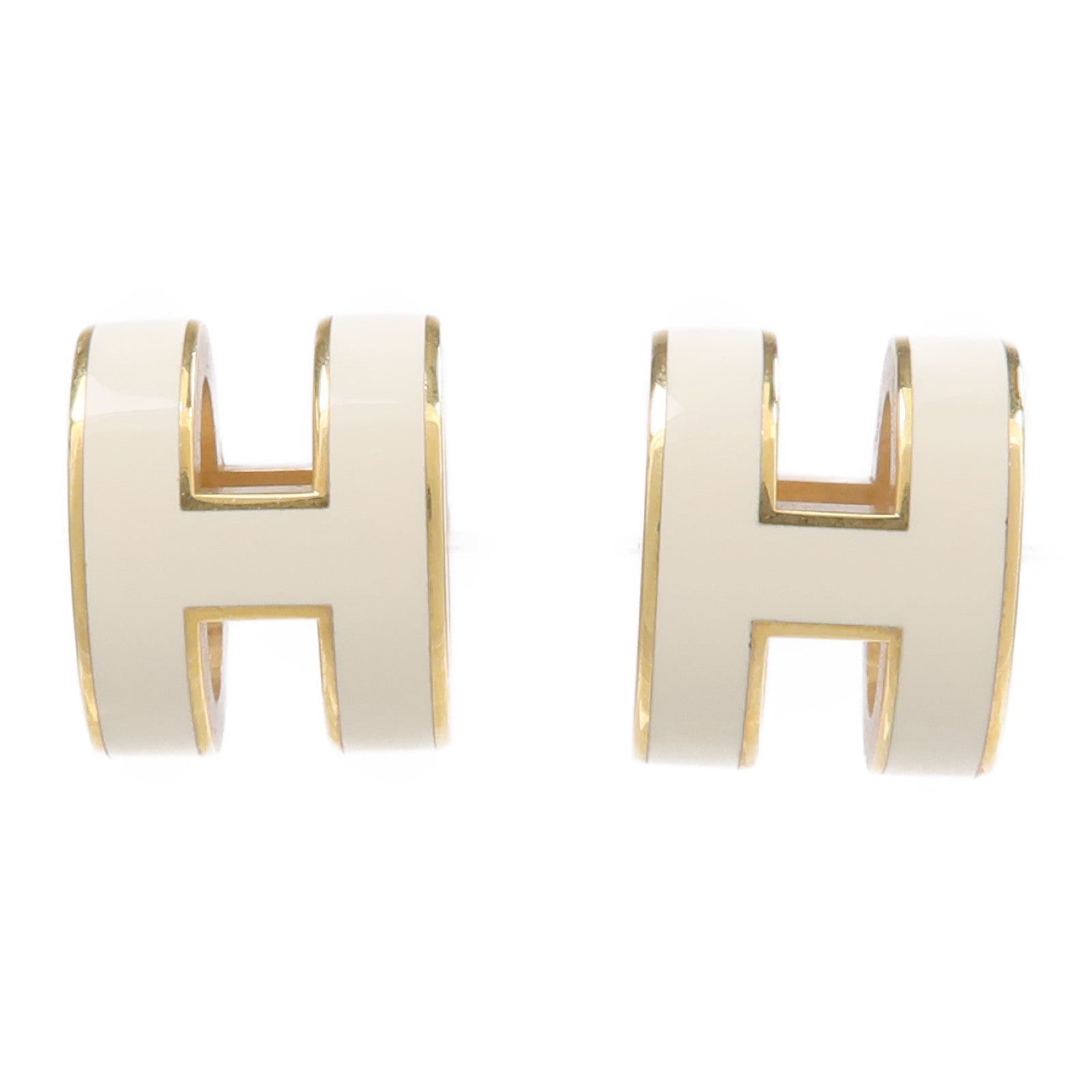 HERMES 金屬Pop H耳環Craie