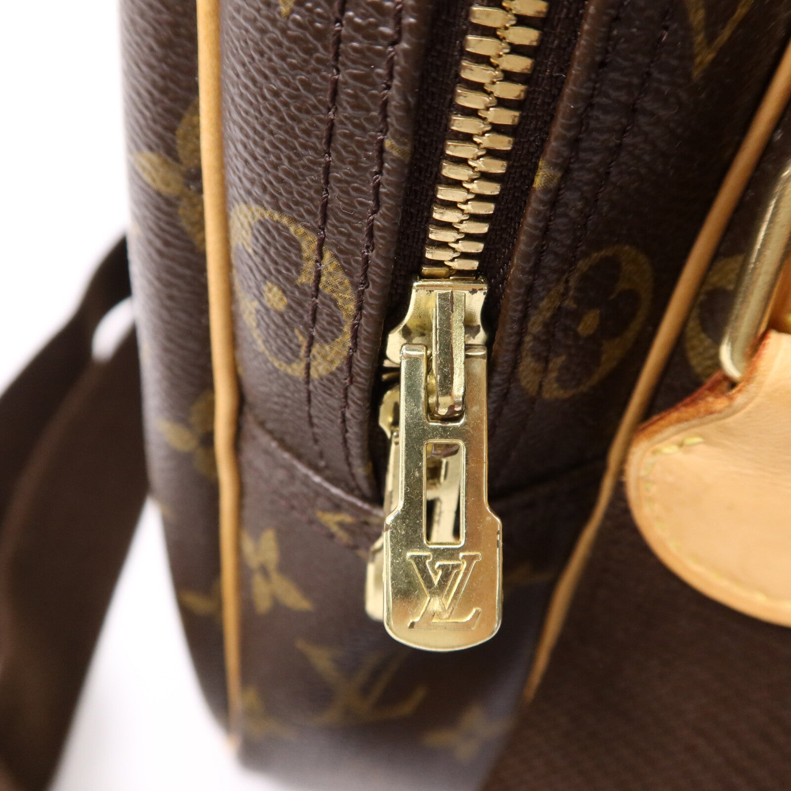 LOUIS VUITTON Monogram Reporter GM金扣肩背袋