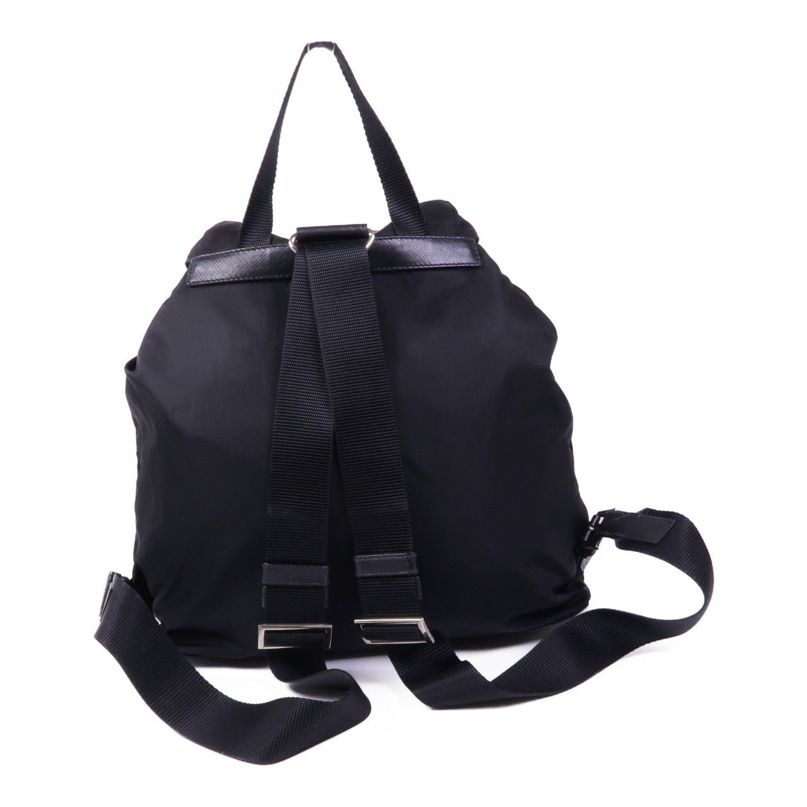 PRADA 尼龍Backpack銀扣背包