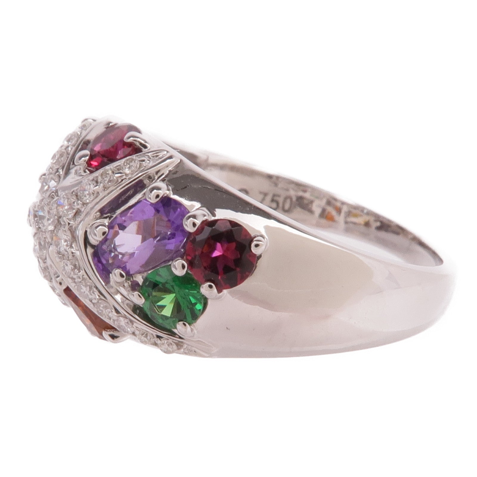 JEWELRY 18K白金Color Stones/Diamond Ring彩色寶石/鑽石戒指US#6.25