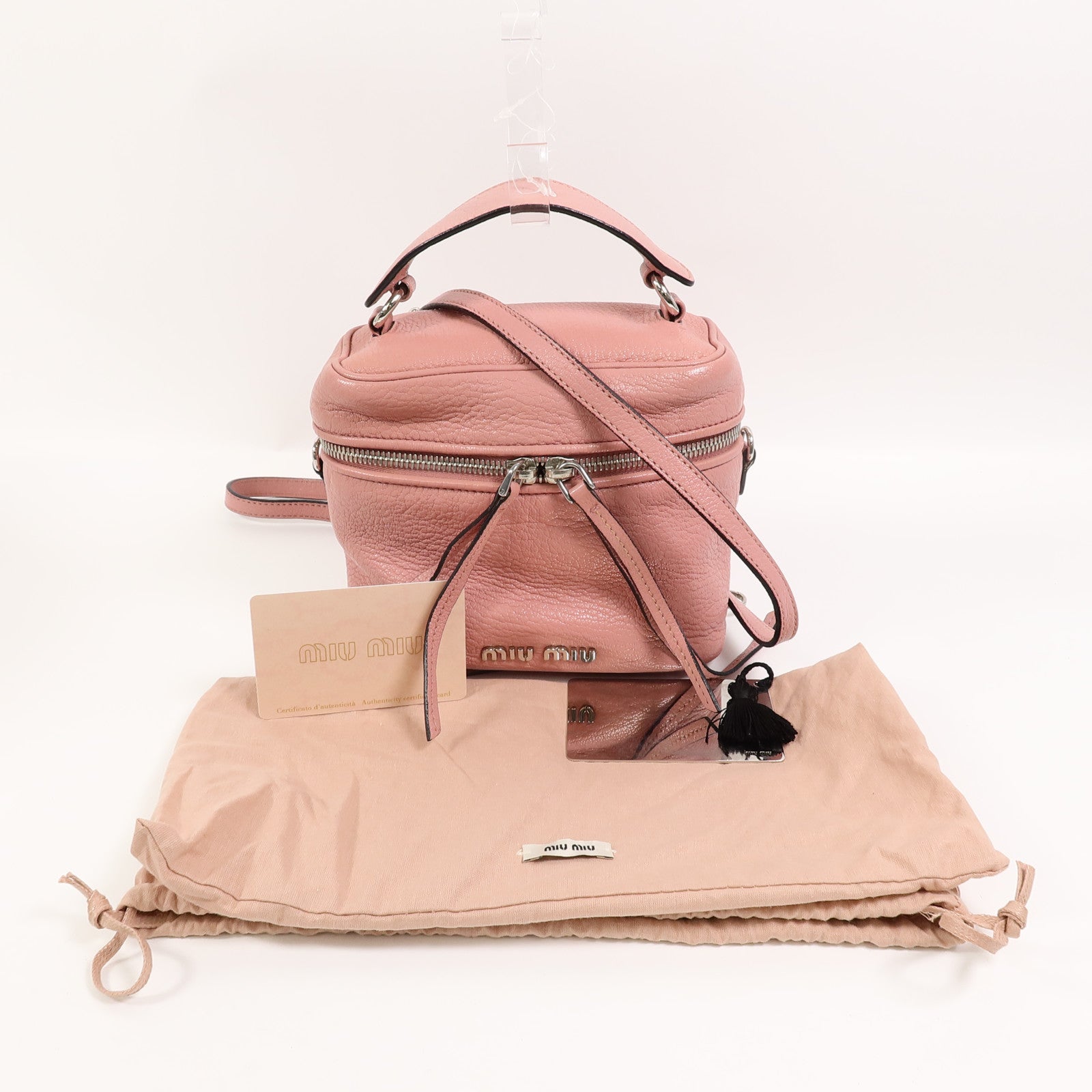 Miu Miu 牛皮皮革Vanity Bag手挽肩背兩用袋
