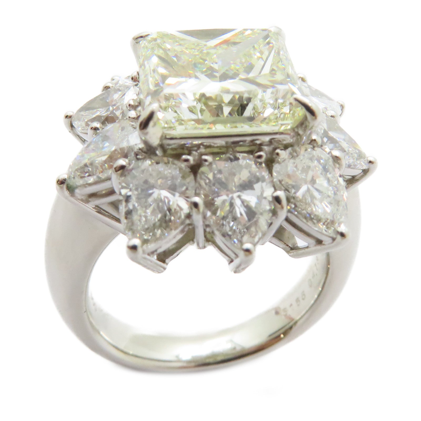JEWELRY 【激減優惠】PT900鉑金Diamond Ring 5.165ct/4.13ct鑽石戒指US#6.75