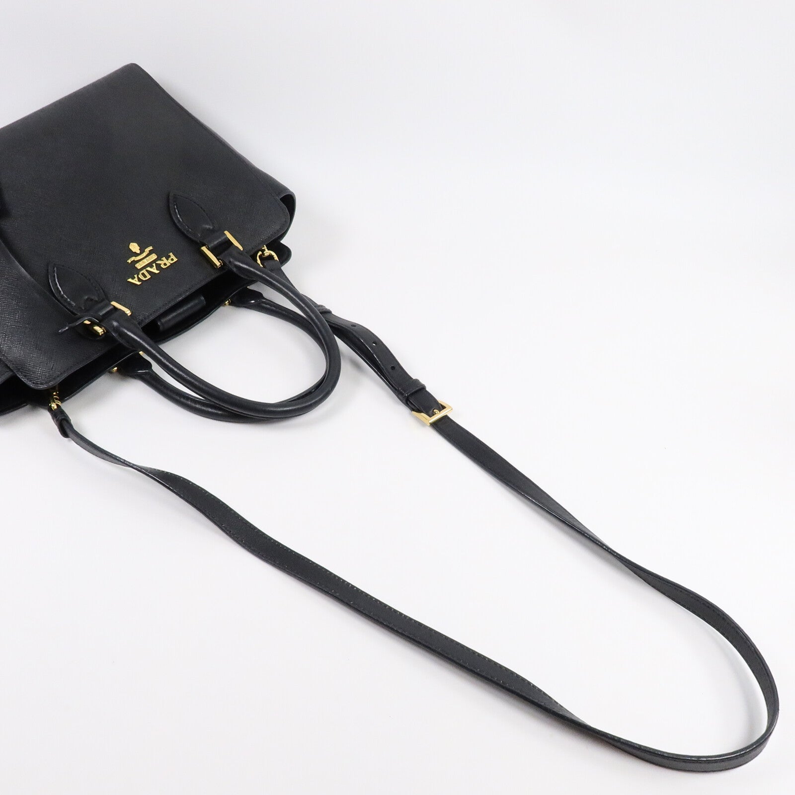 PRADA Saffiano皮革Borsa A Mano手挽肩背兩用袋