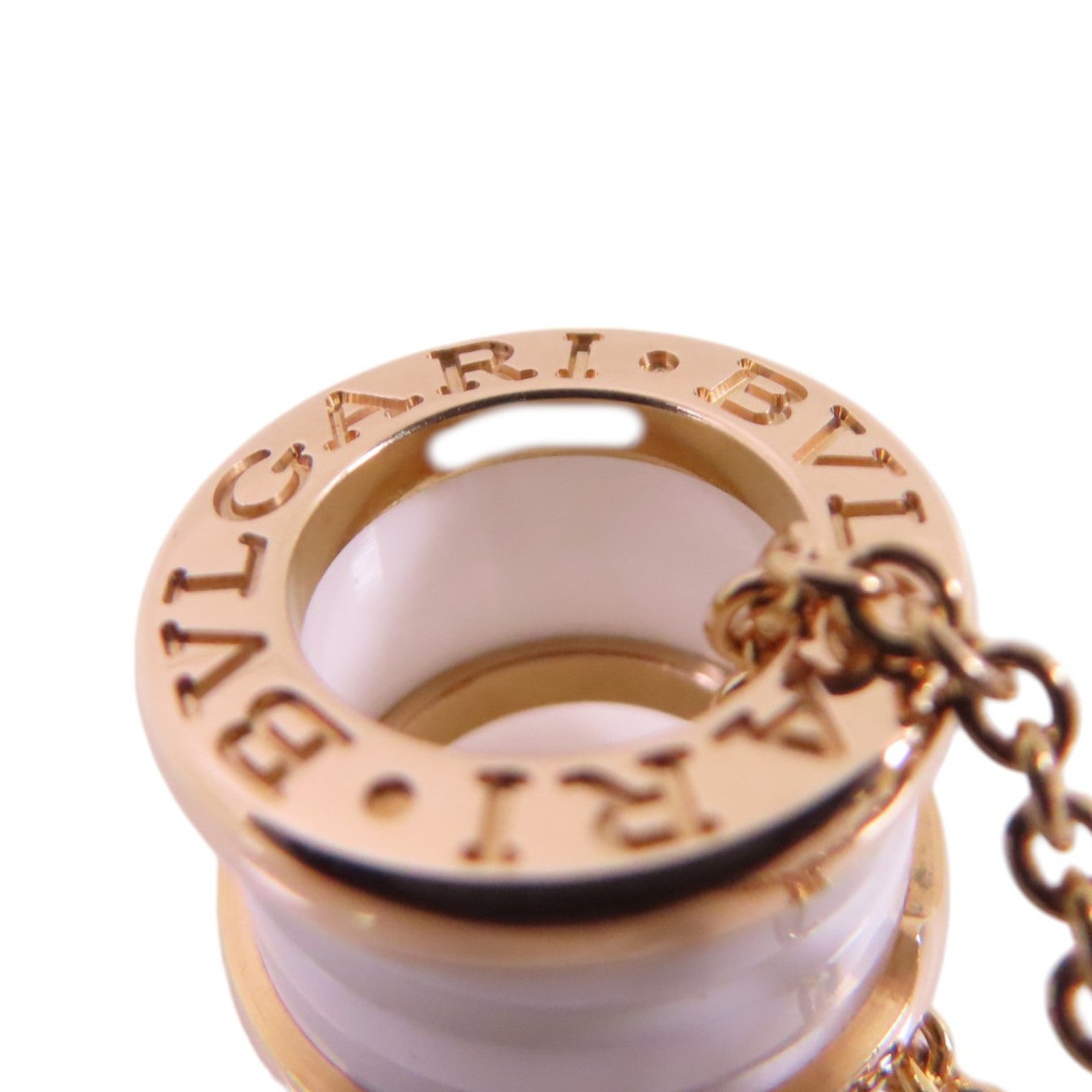 BVLGARI【激減優惠】 18K玫瑰金/陶瓷B-zero1 Necklace金扣項鏈