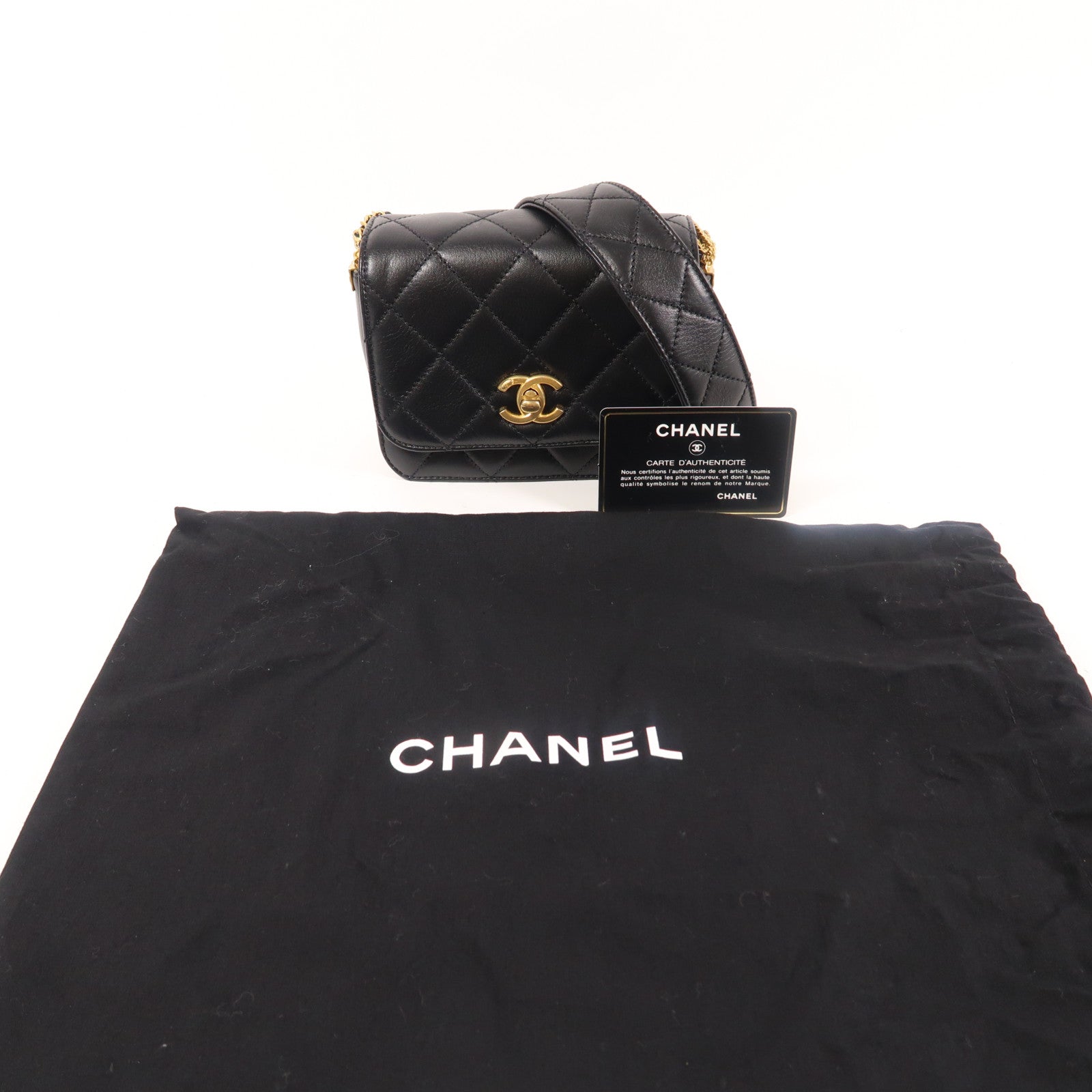 CHANEL 牛皮皮革Shoulder Bag鏈帶肩背袋