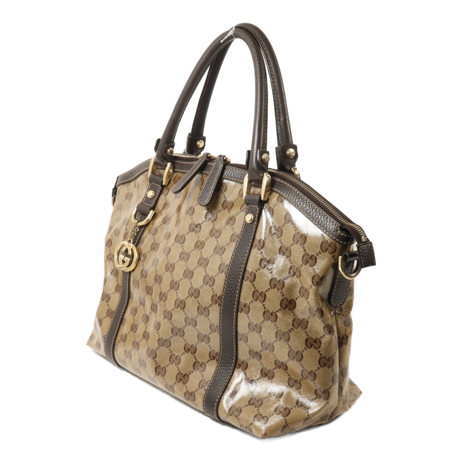 GUCCI 塗層帆布2 Way Shoulder手挽肩背兩用袋