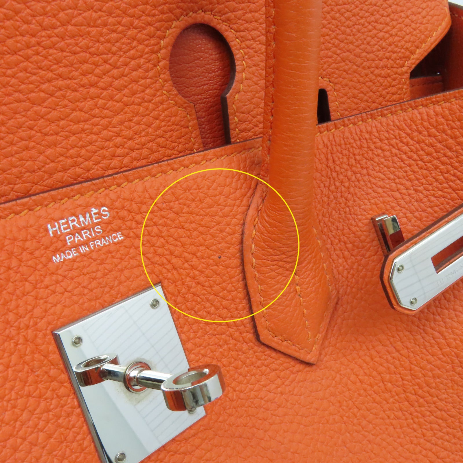 HERMES 【激減優惠】Togo Birkin 30 Hand Bag銀扣手挽袋Feu/火焰橘色