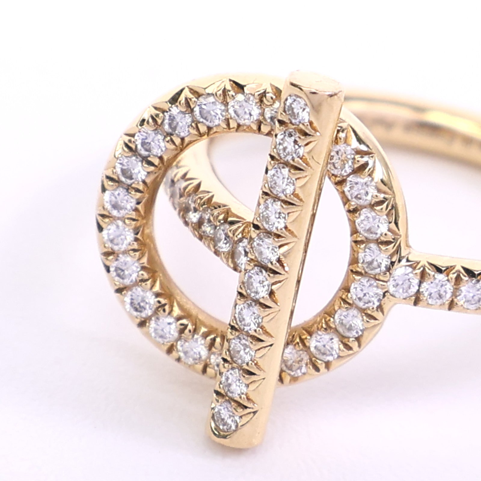 HERMES 18K玫瑰金Echappee Diamond Ring鑽石戒指