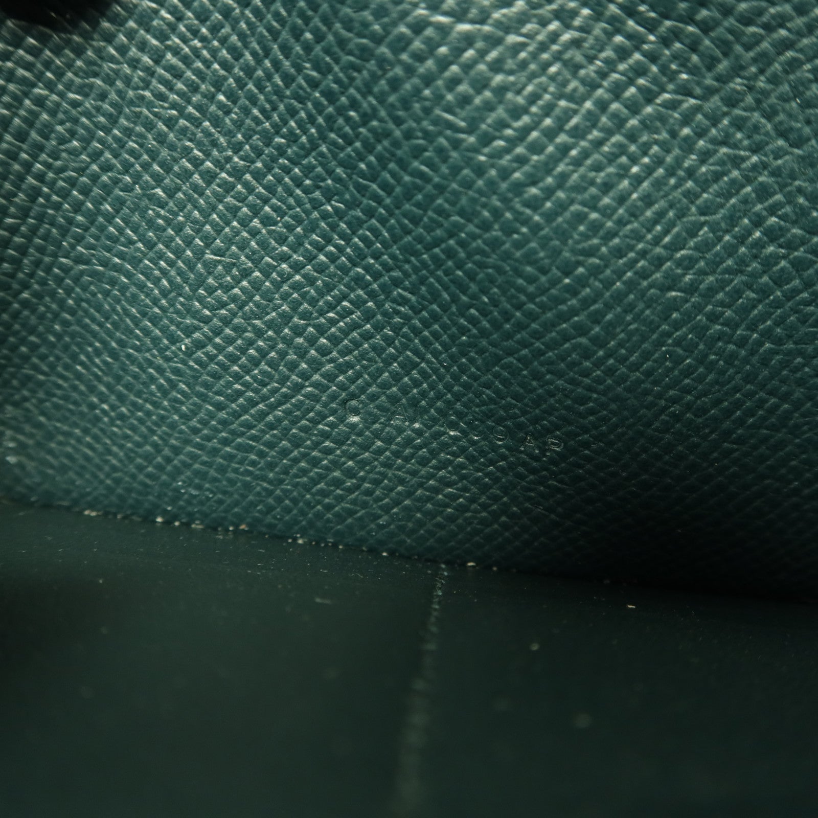 HERMES Epsom皮革Kelly Long Wallet金扣長錢包Vert Cypres