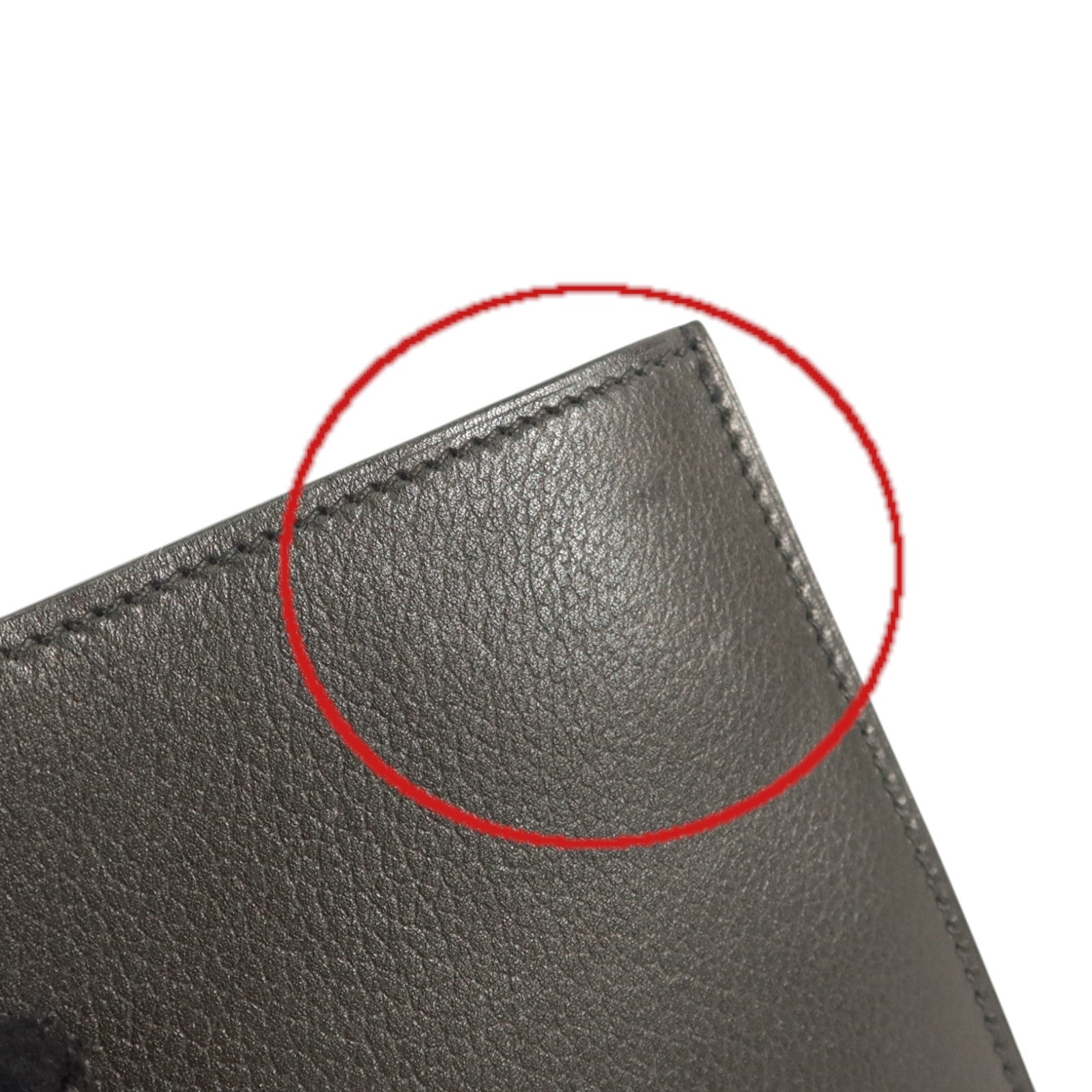 HERMES Evergain皮革Citizen Twill Compact Wallet錢包Noir