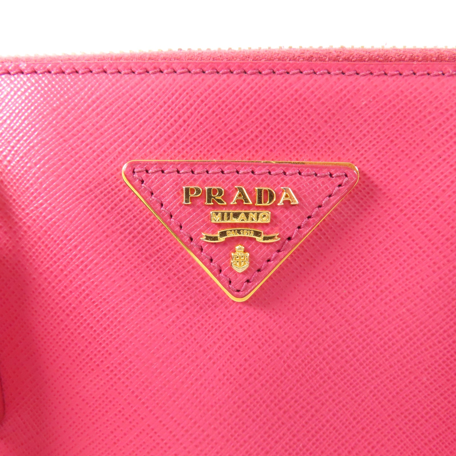 PRADA Saffiano皮革2 Way Bag金扣手挽肩背兩用袋