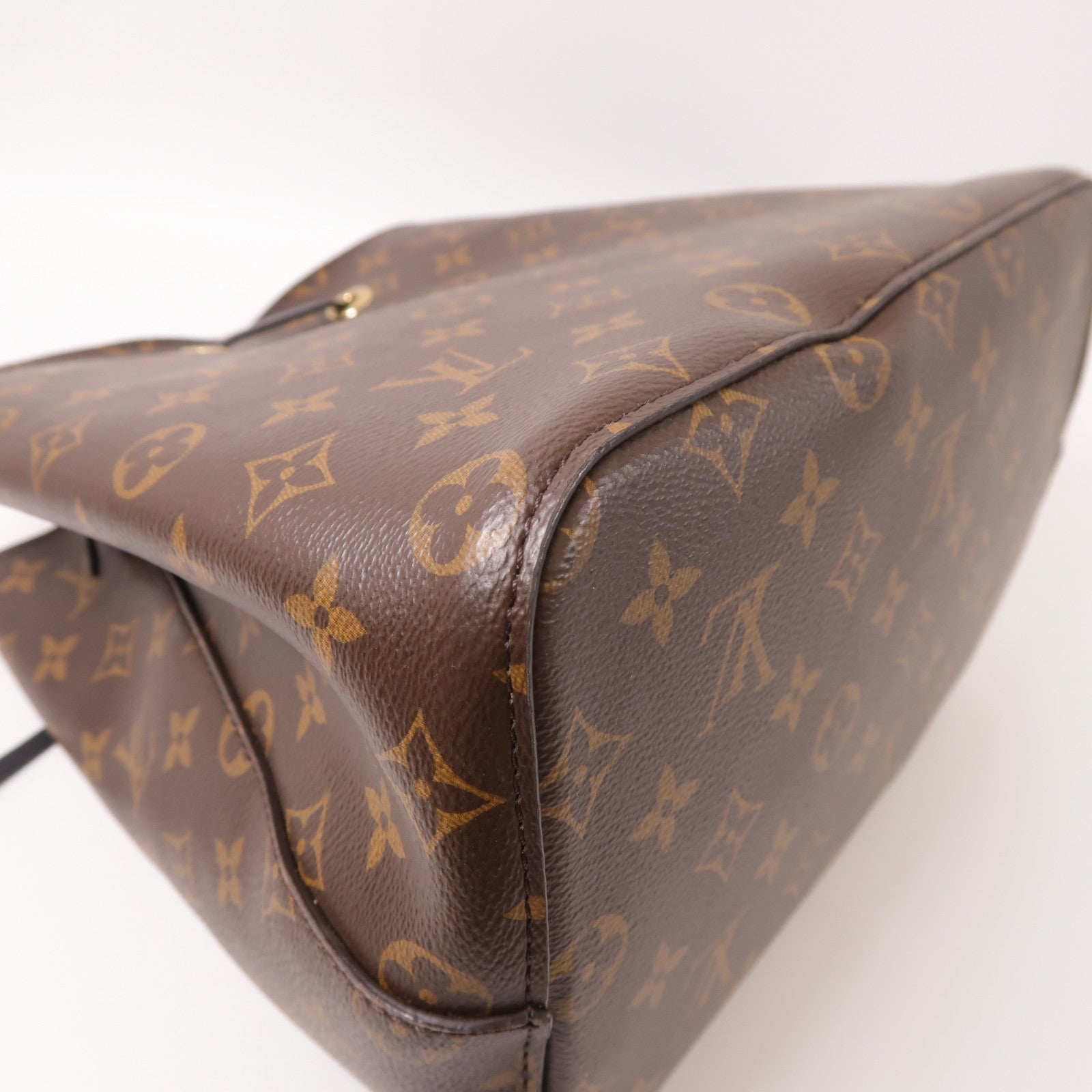 LOUIS VUITTON Monogram Neo Noe MM金扣肩背袋棕色
