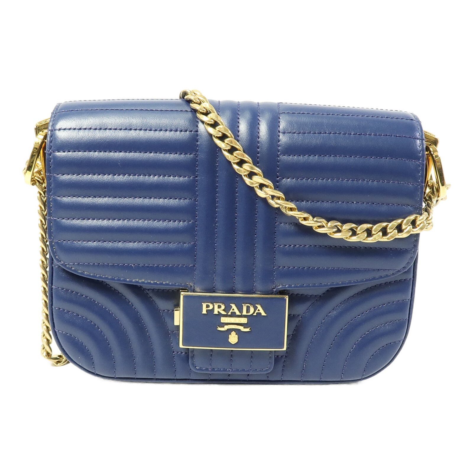 PRADA 牛皮皮革Shoulder Bag鏈帶肩背袋