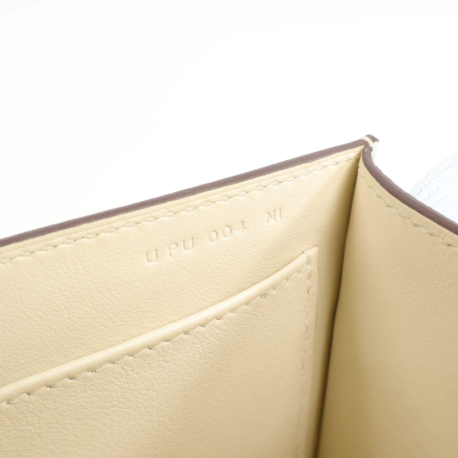HERMES Chevre皮革Geta肩背袋Blue Brume