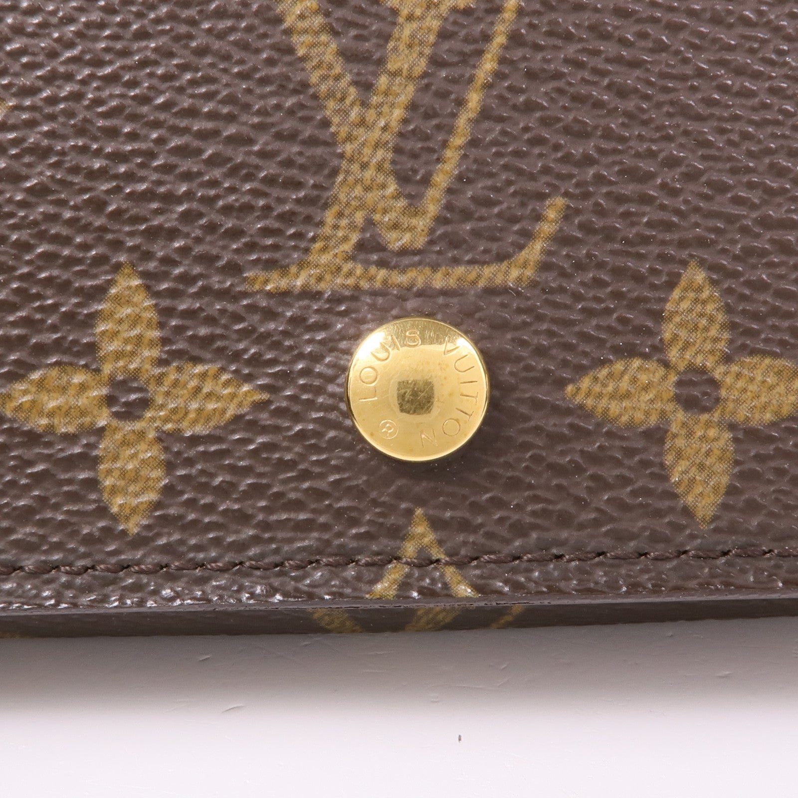 LOUIS VUITTON Monogram Porte Monnaie Bier Tresor金扣長錢包