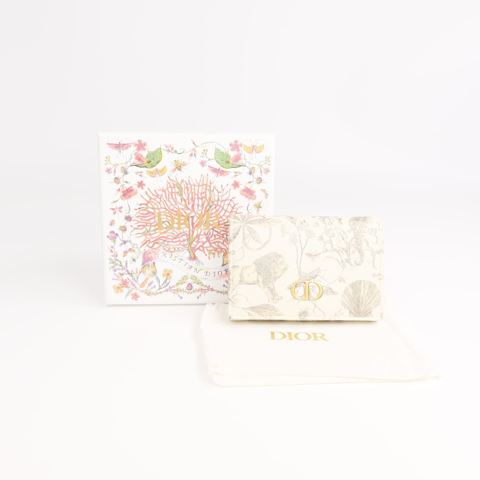 Dior 牛皮皮革Wallet金扣錢包